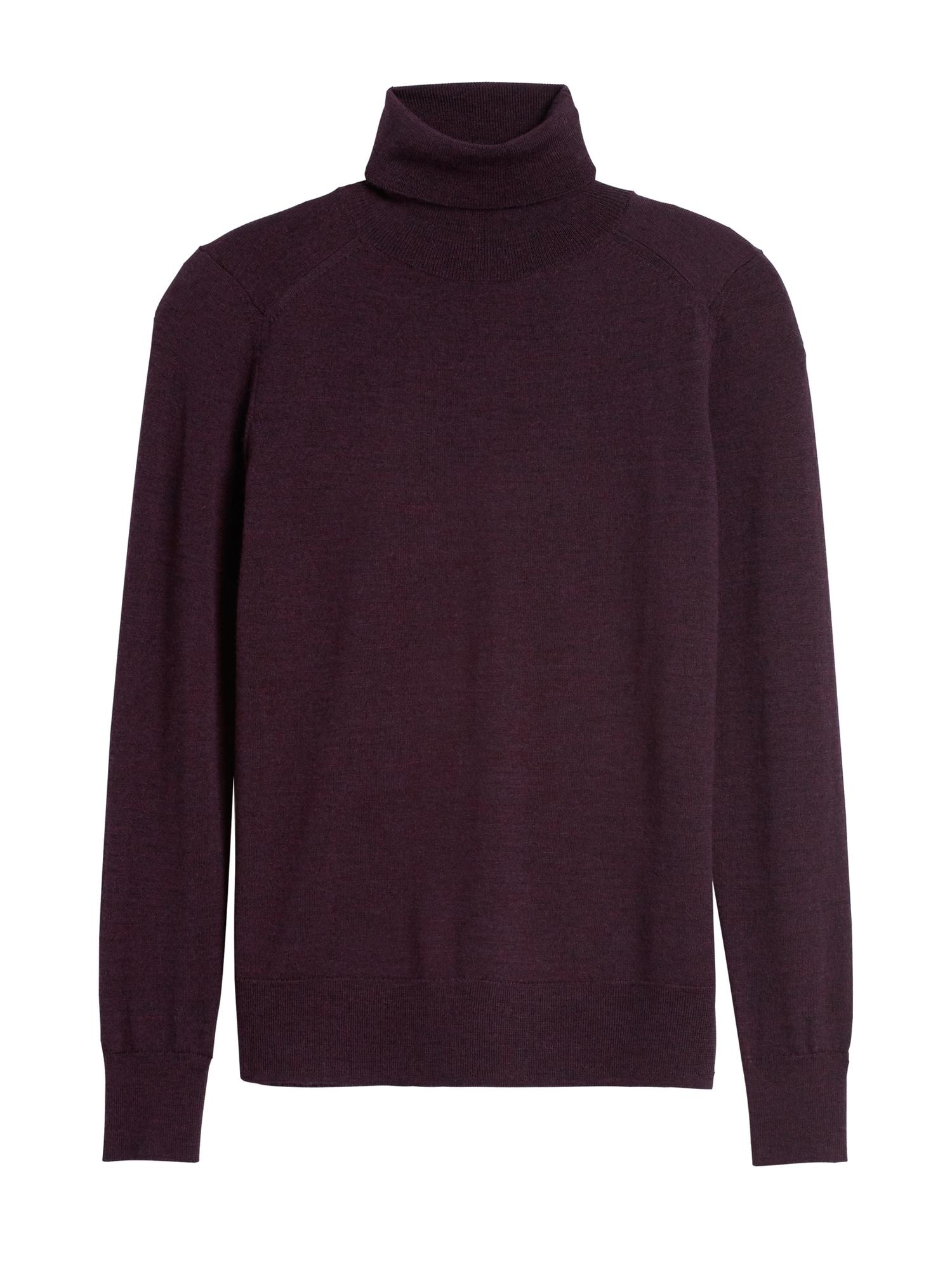 washable merino turtleneck sweater