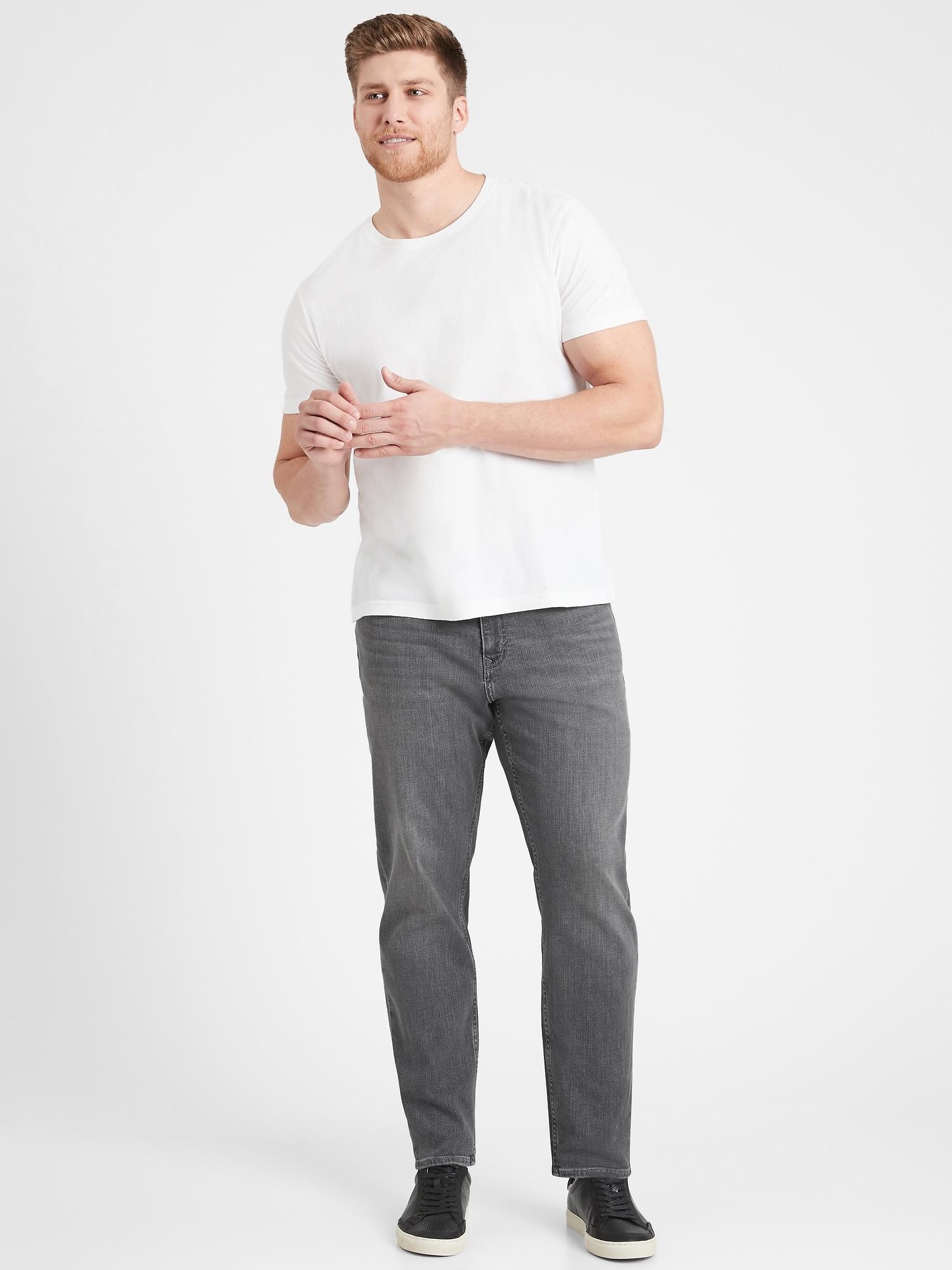 Banana Republic Athletic Tapered Rapid Movement Denim Jean With Coolmax®  Technology in Slate Gray Wash (Gray) for Men - Lyst