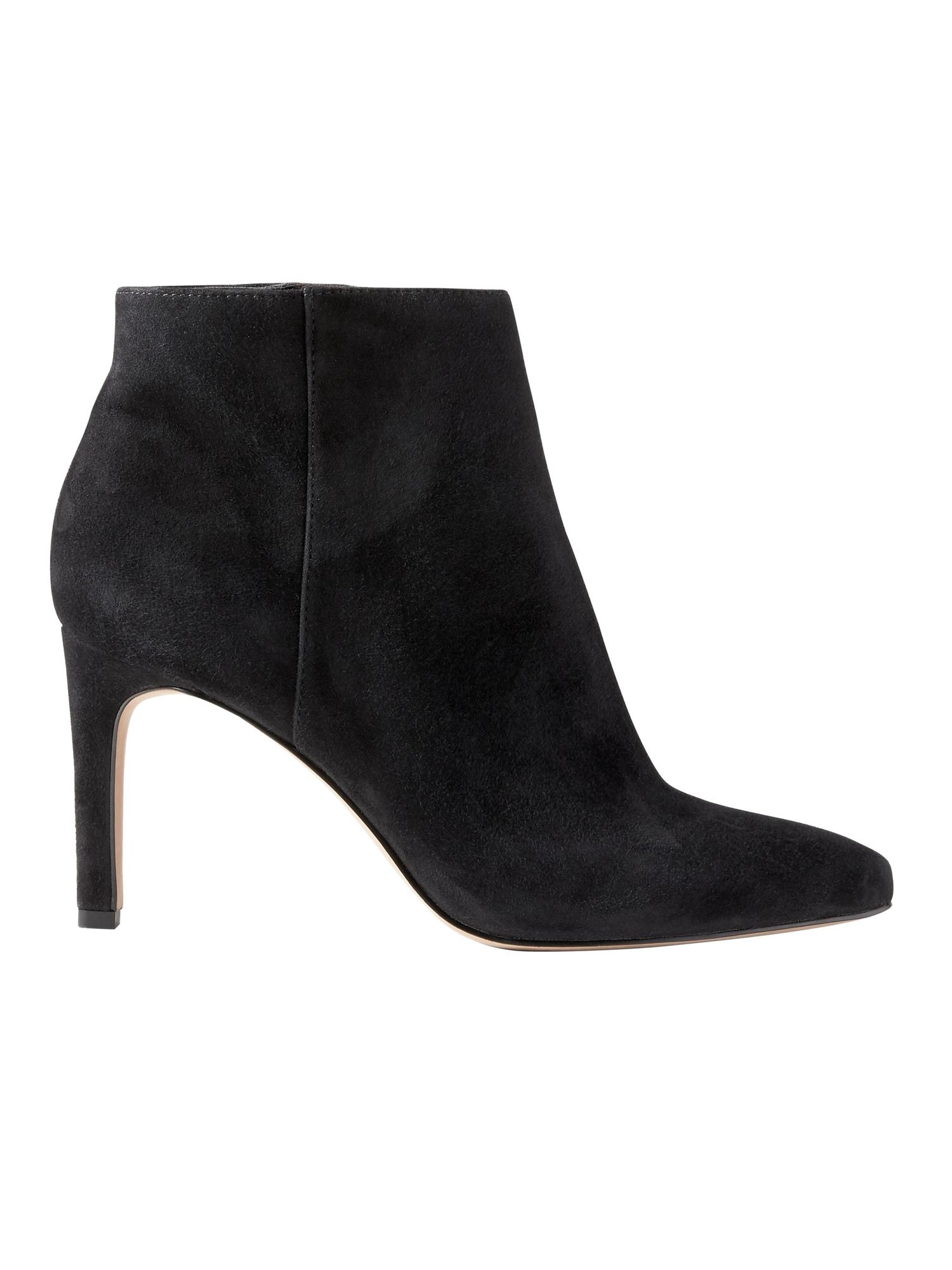 black booties thin heel