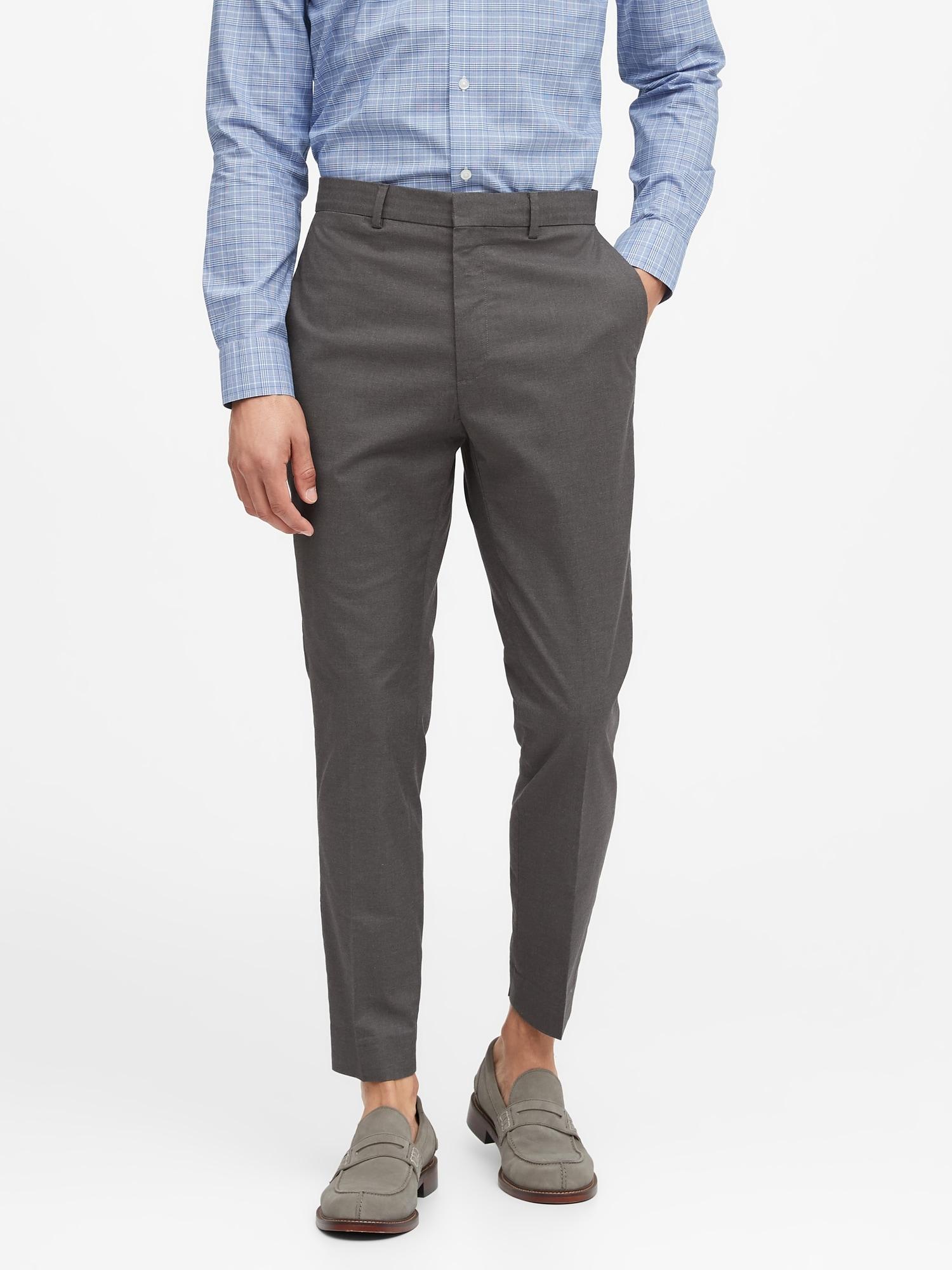 Banana Republic Slim Core Temp Non-iron Dress Pant in Gray for Men - Lyst