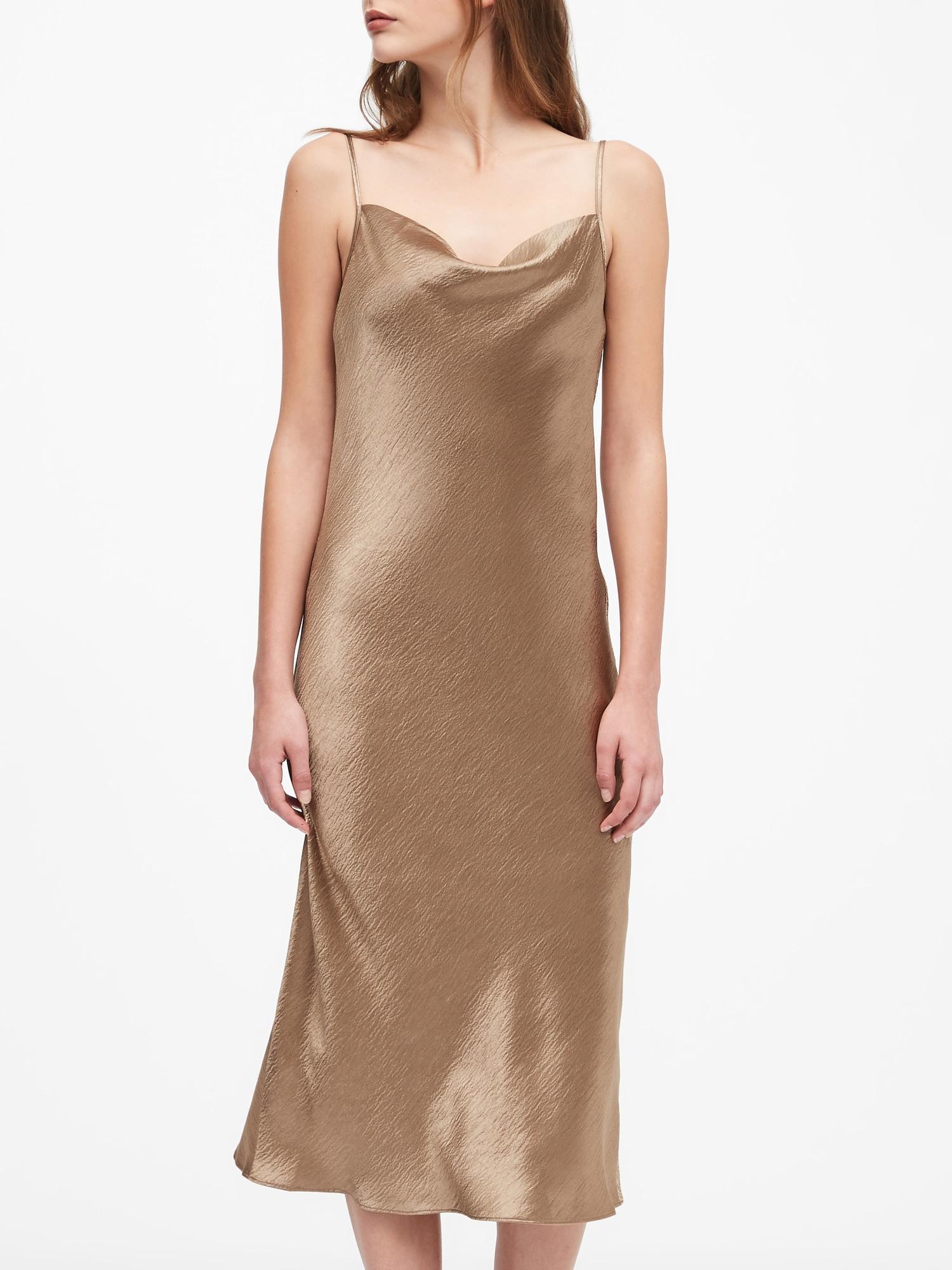 satin slip dress banana republic