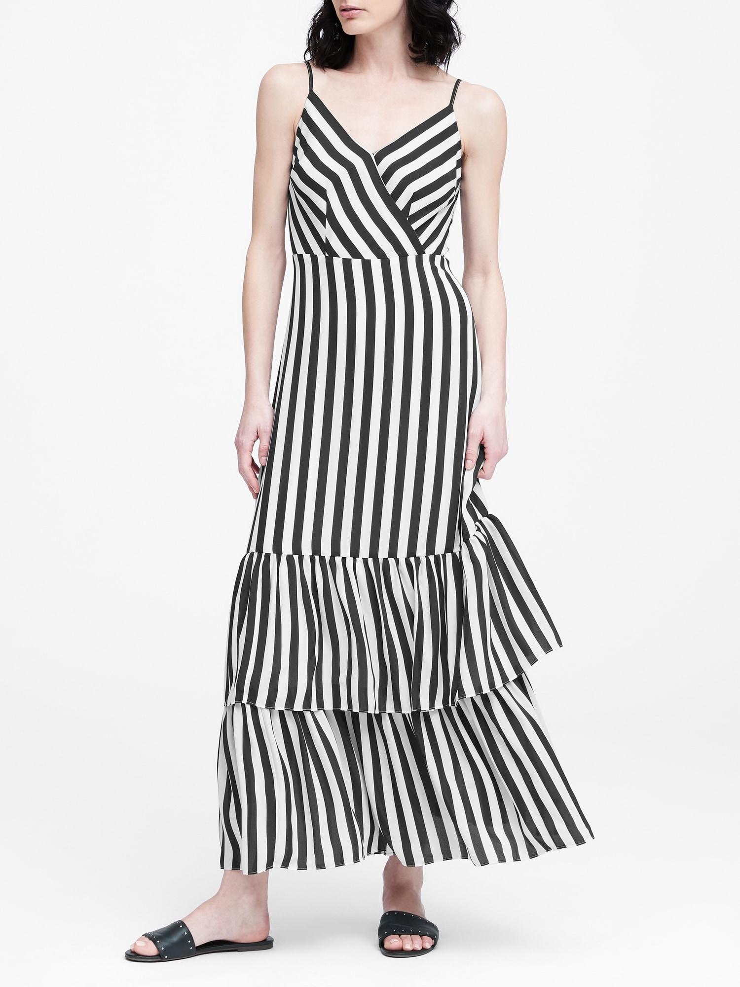 banana republic black maxi dress