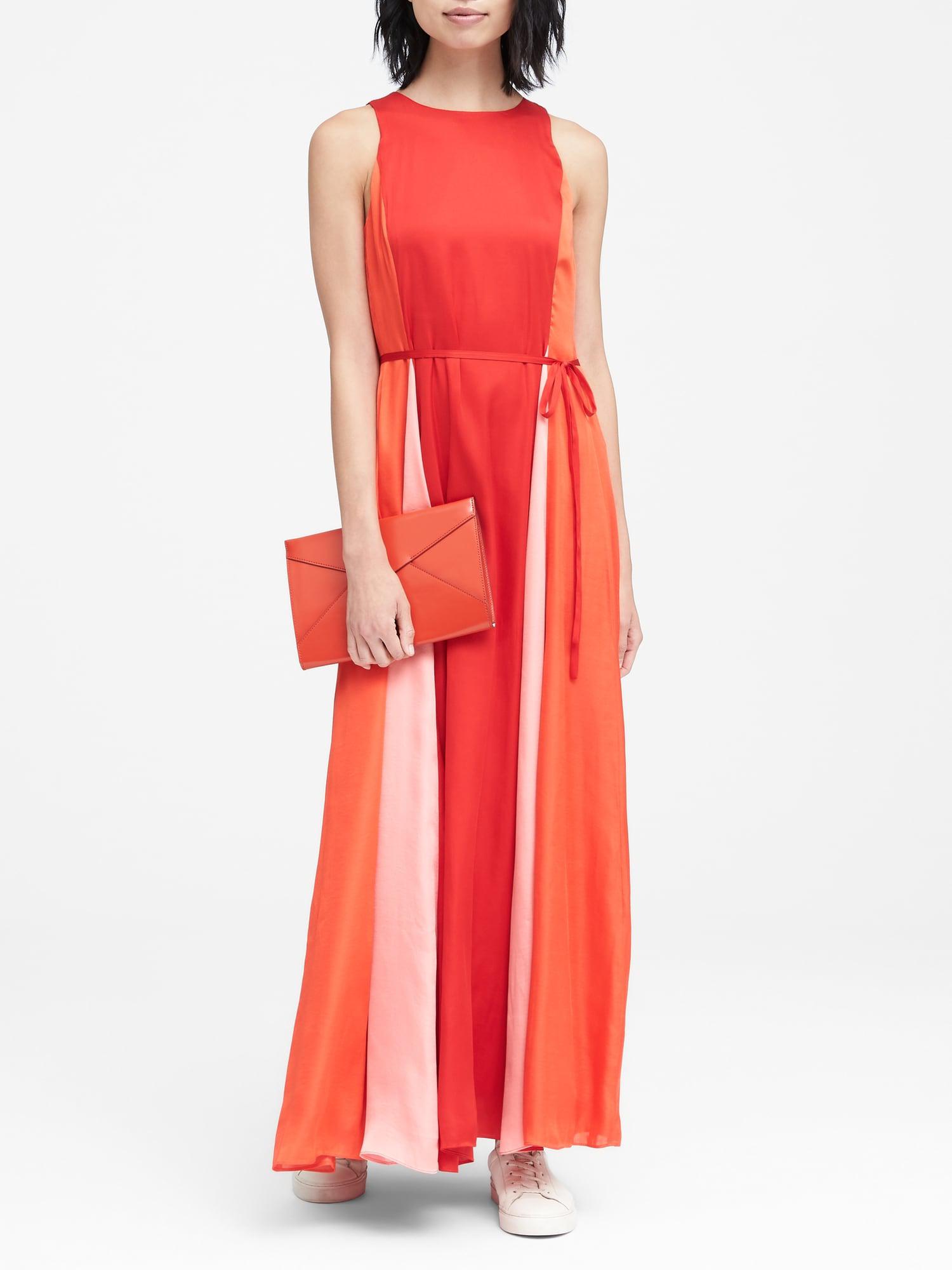 banana republic orange dress