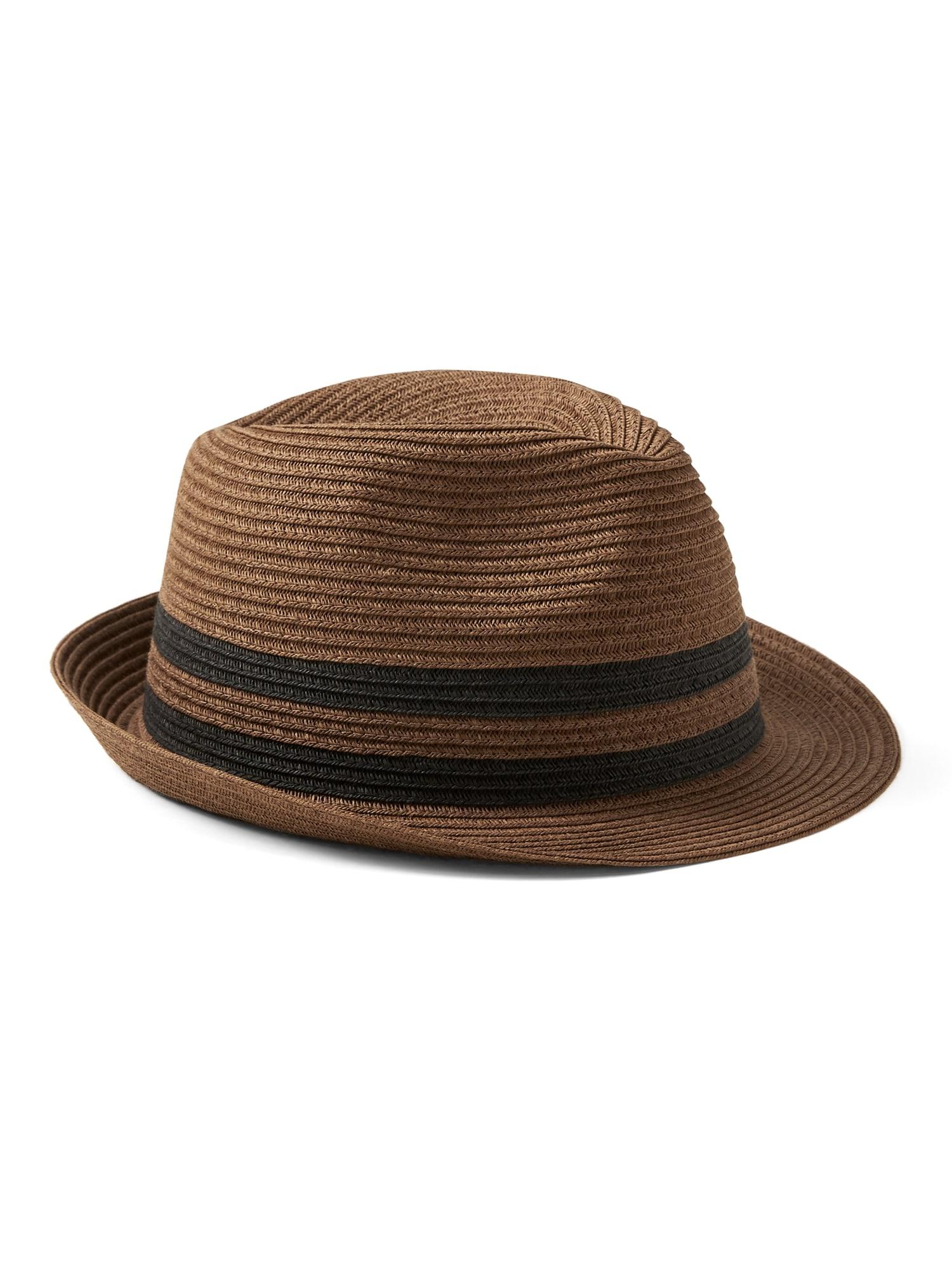 Banana Republic Straw Trilby Hat in Brown for Men - Lyst