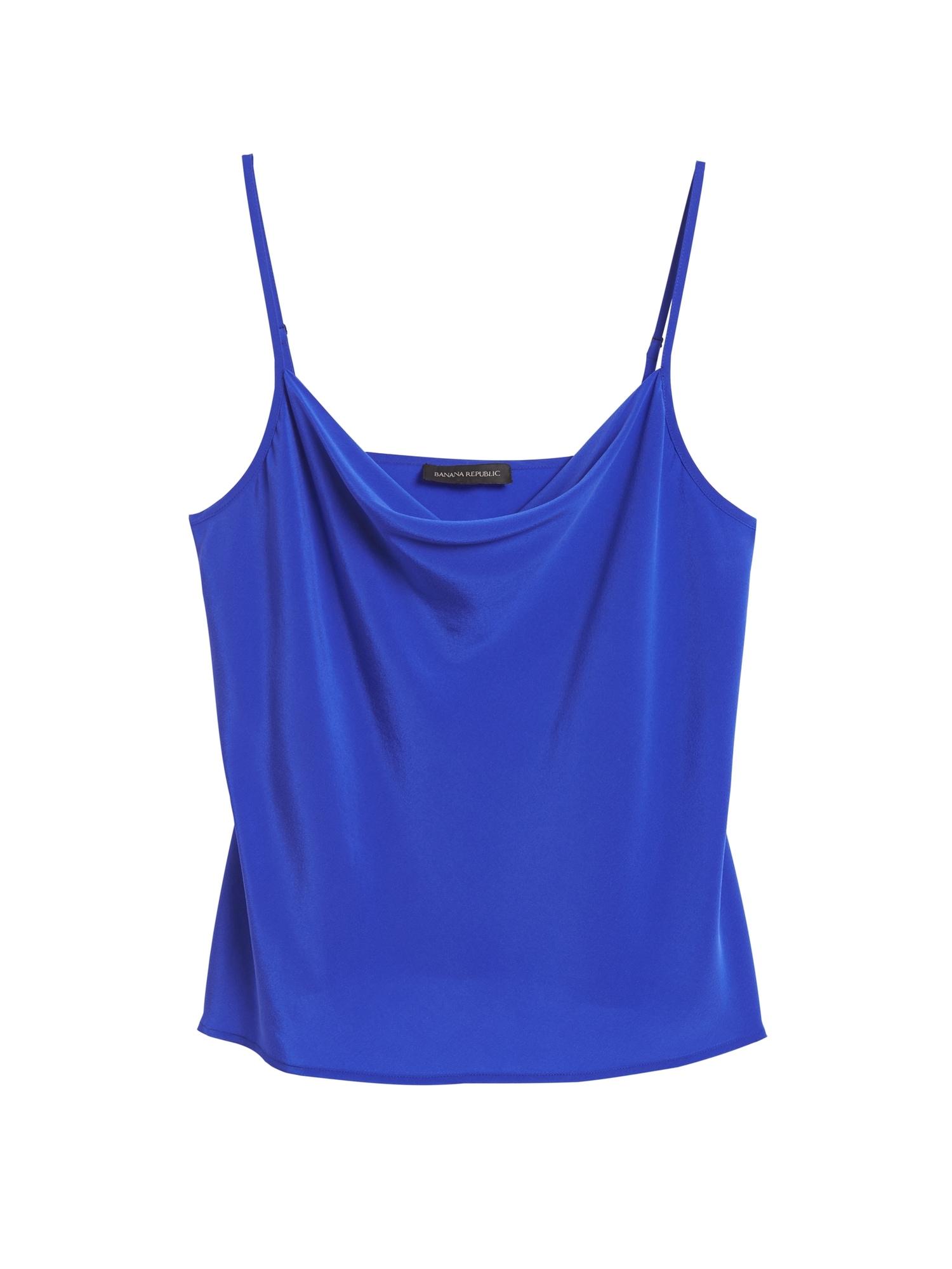 Banana Republic Washable Silk Cowl-neck Camisole in Blue - Save 1% - Lyst