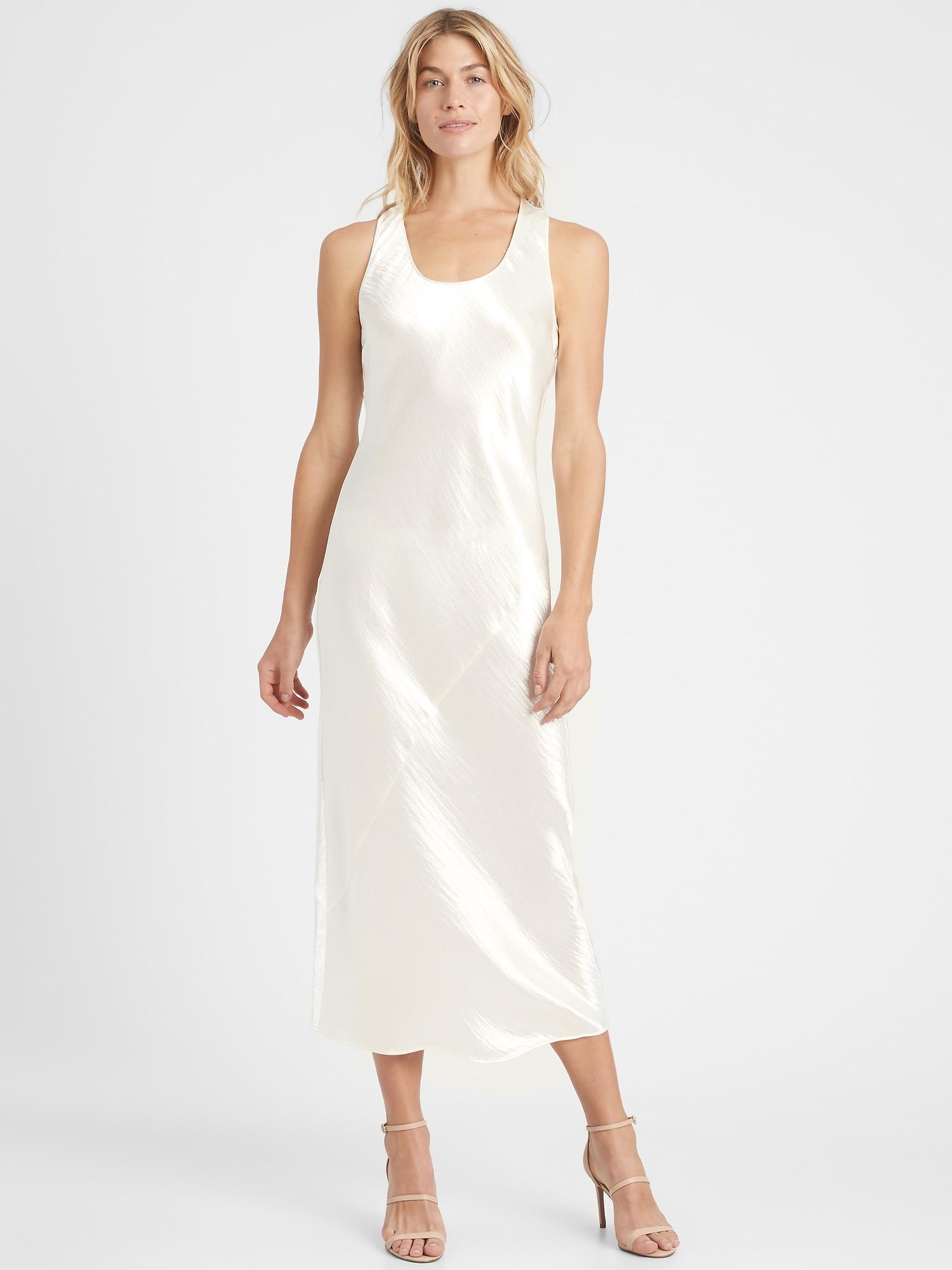 satin slip dress banana republic
