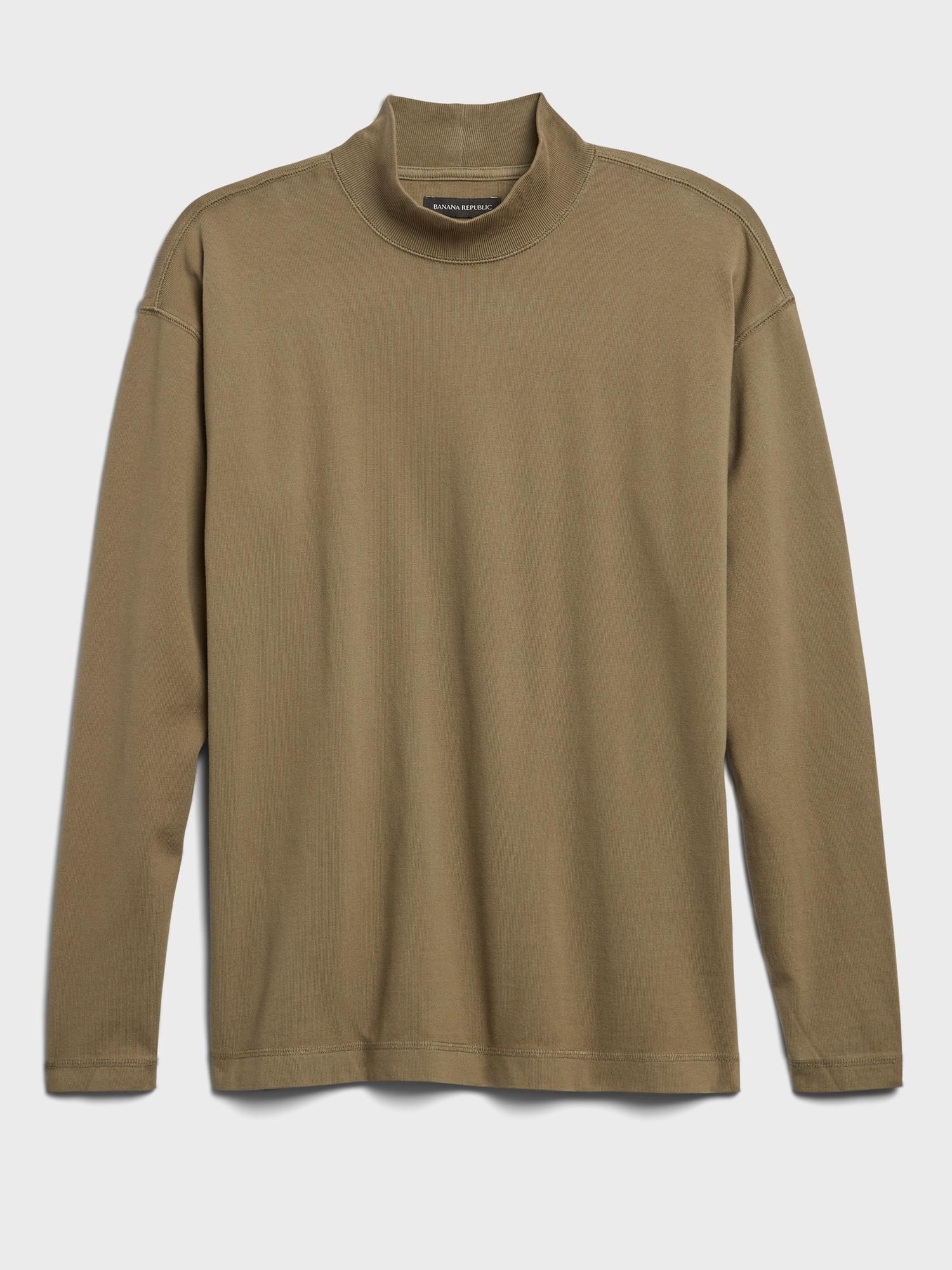 Download Banana Republic Heavyweight Cotton Mock-neck T-shirt for ...