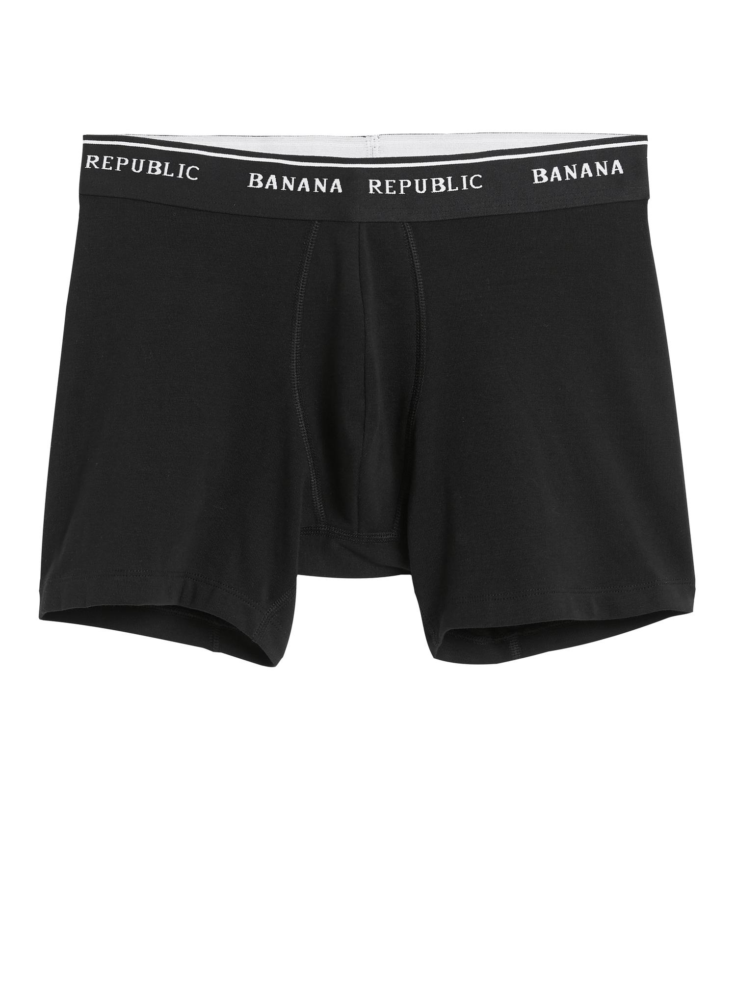 Banana Republic Stretch Supima® Cotton Boxer Brief in Black for Men - Lyst