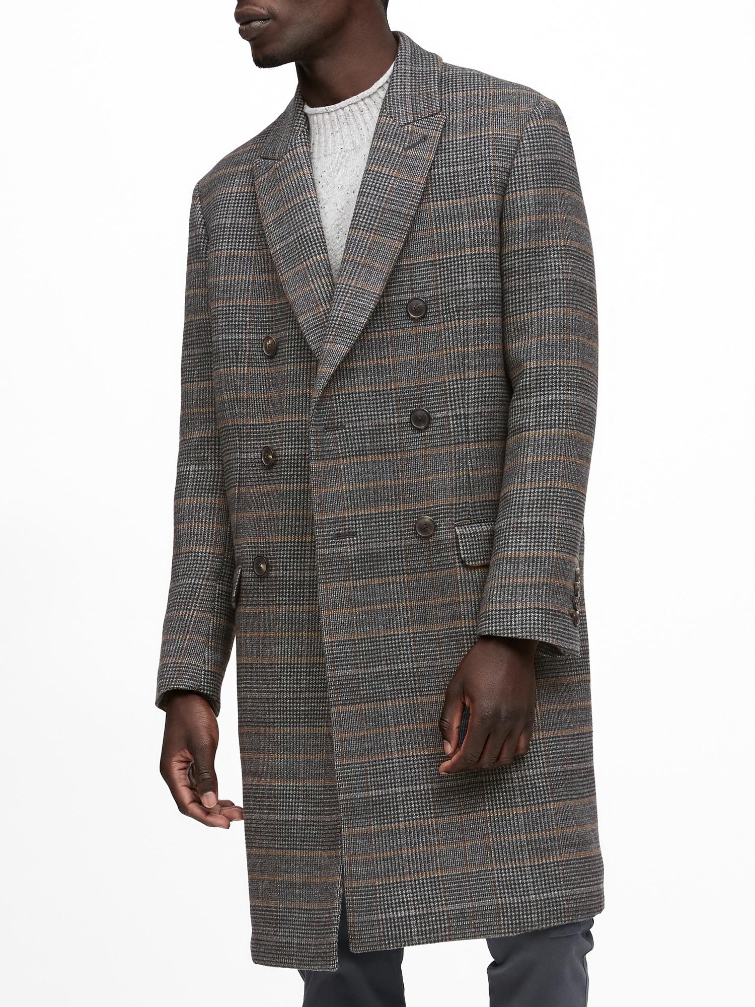 Heritage plaid melton top coat Clearance