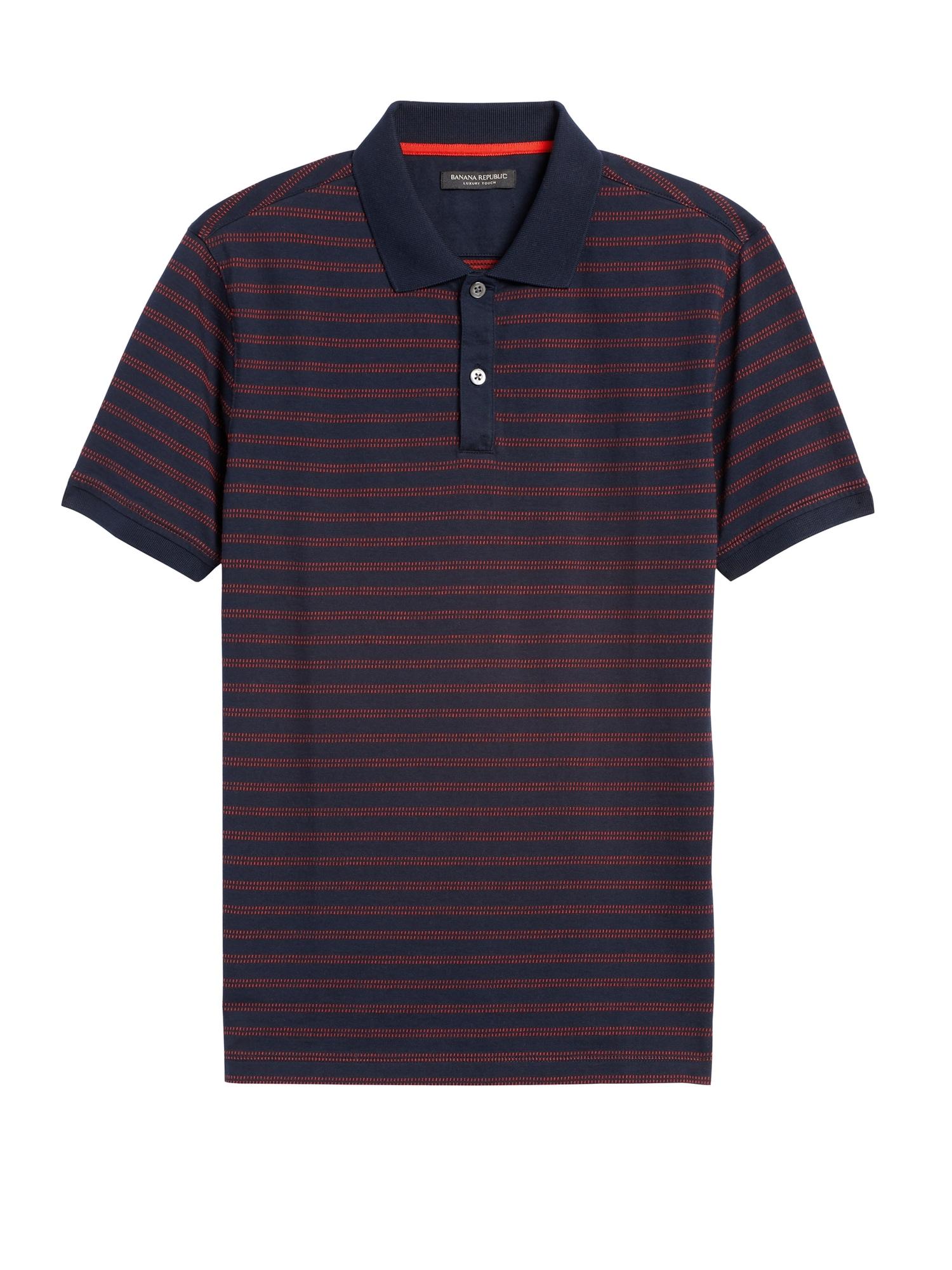 Banana Republic Luxury-touch Polo Shirt in Navy (Blue) for Men - Save ...