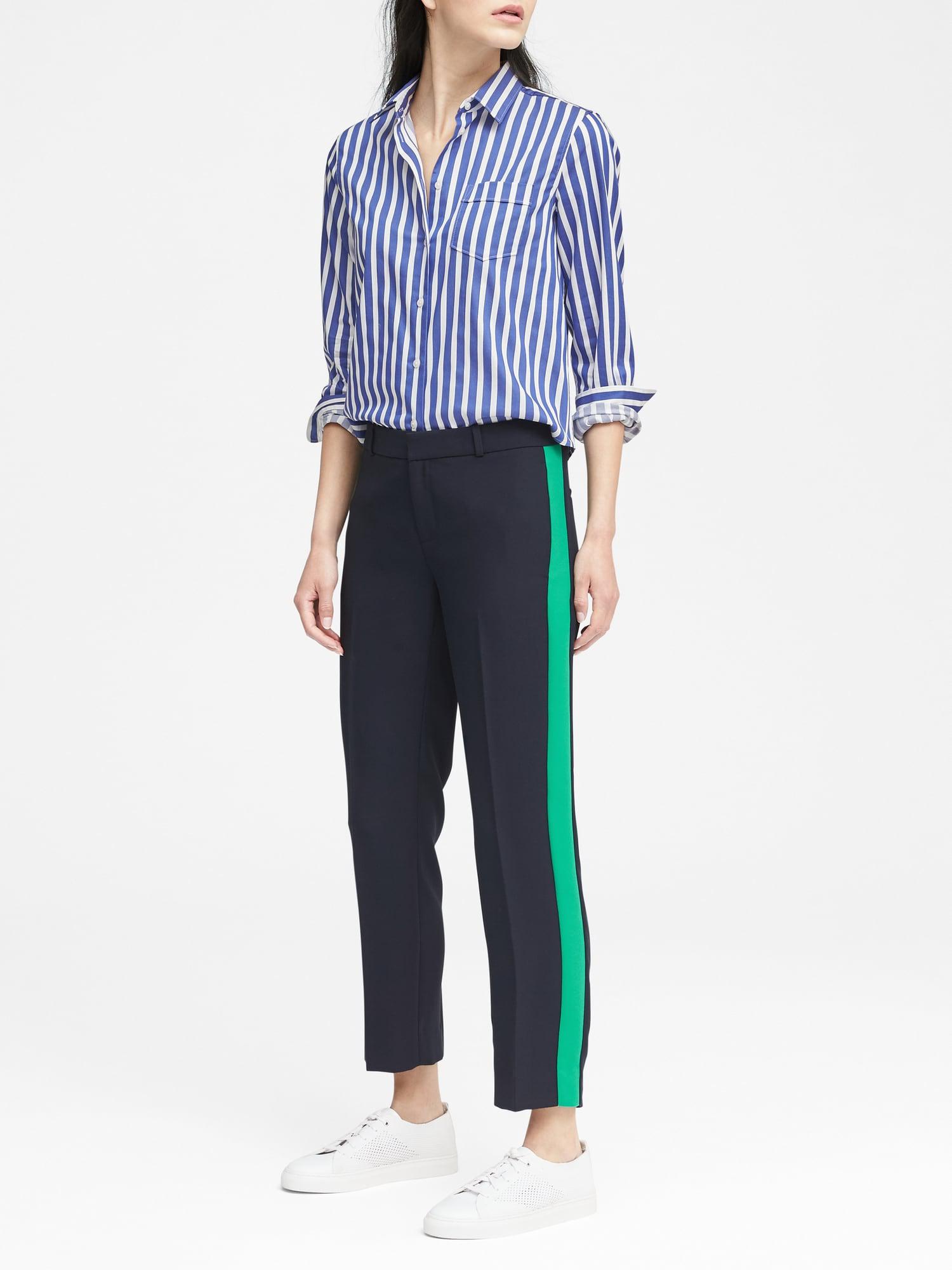 banana republic avery striped pants
