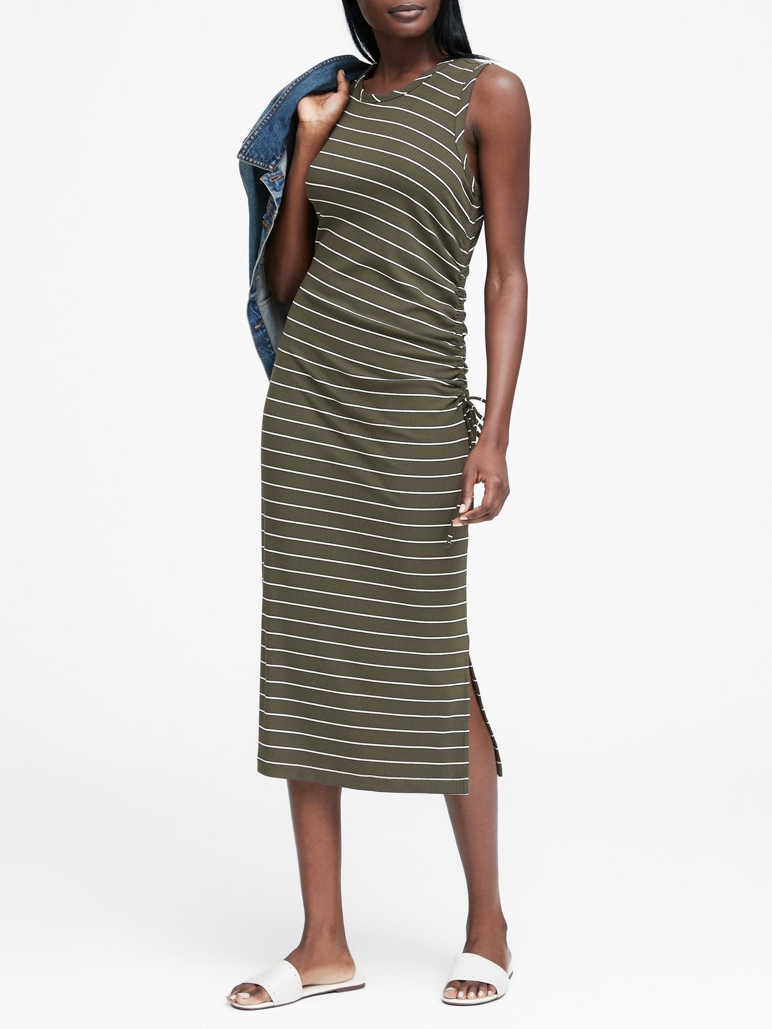 banana republic olive green dress