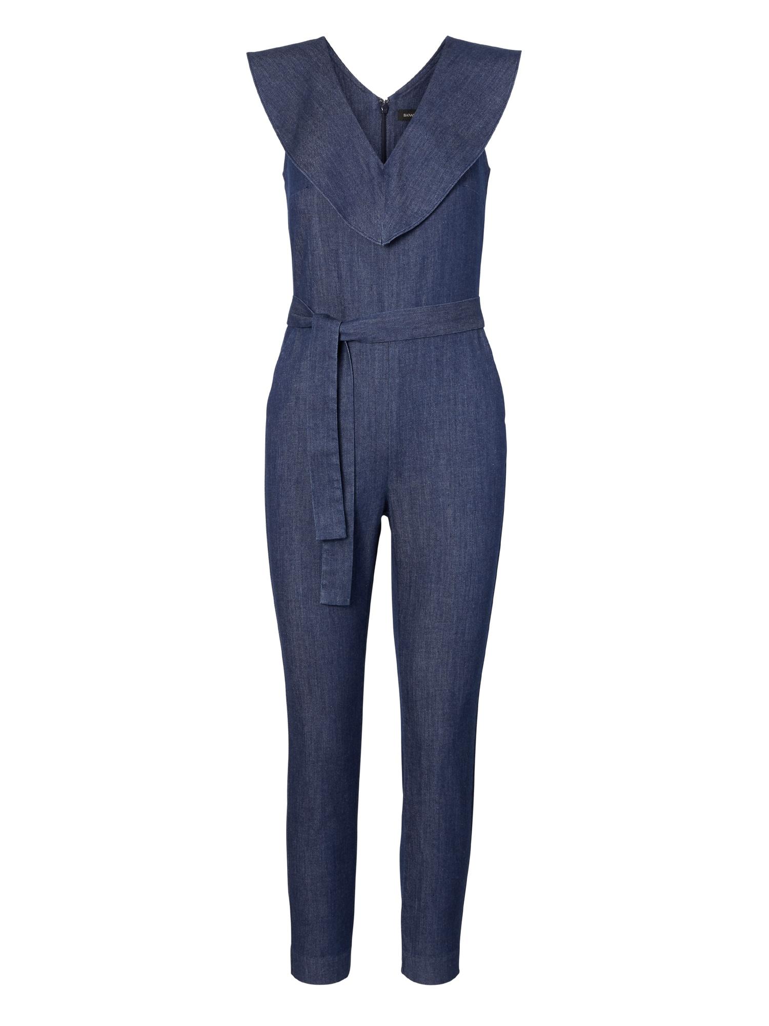 banana republic denim jumpsuit