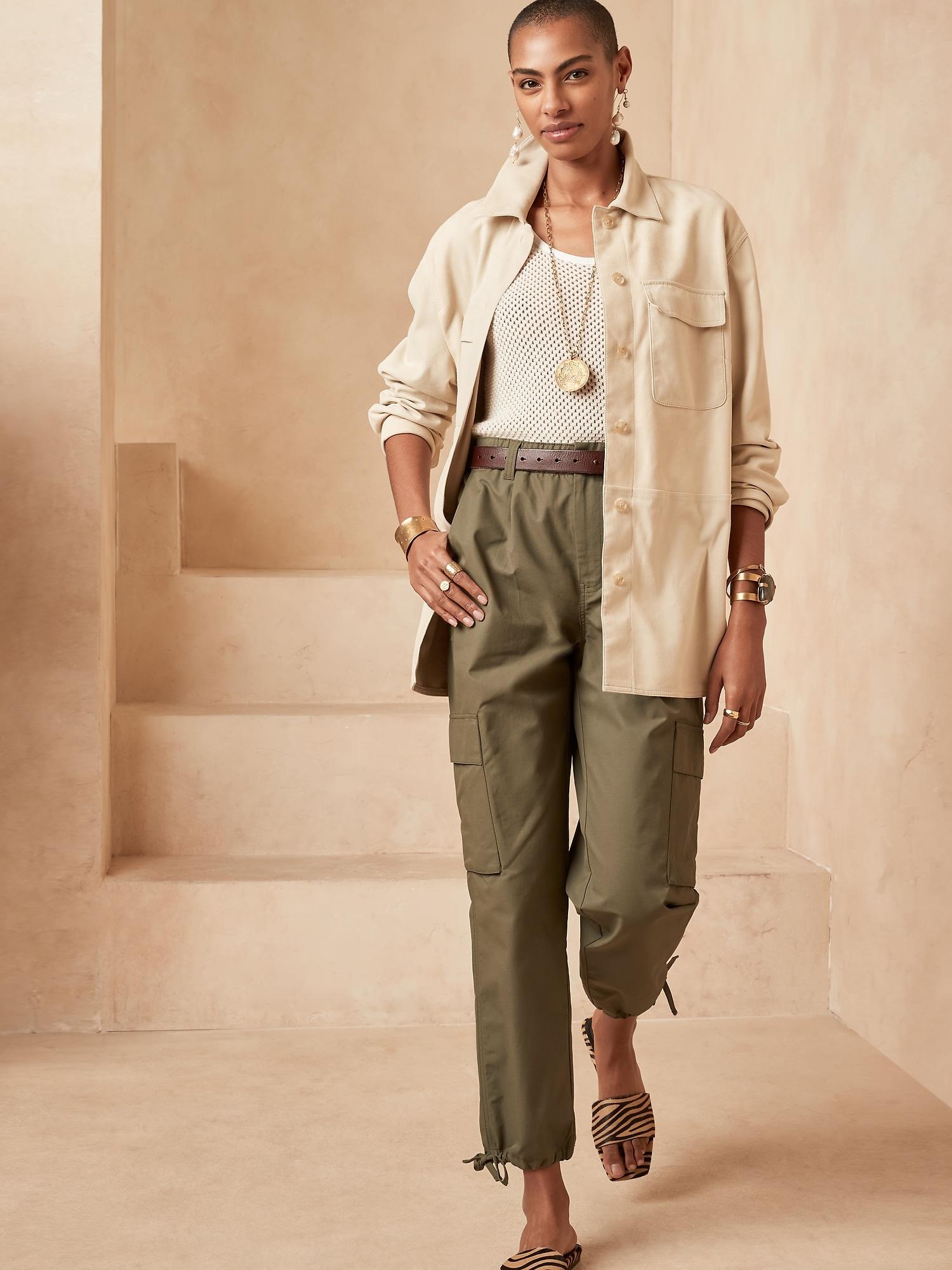Cotton Petite Cargo Chino Pant 