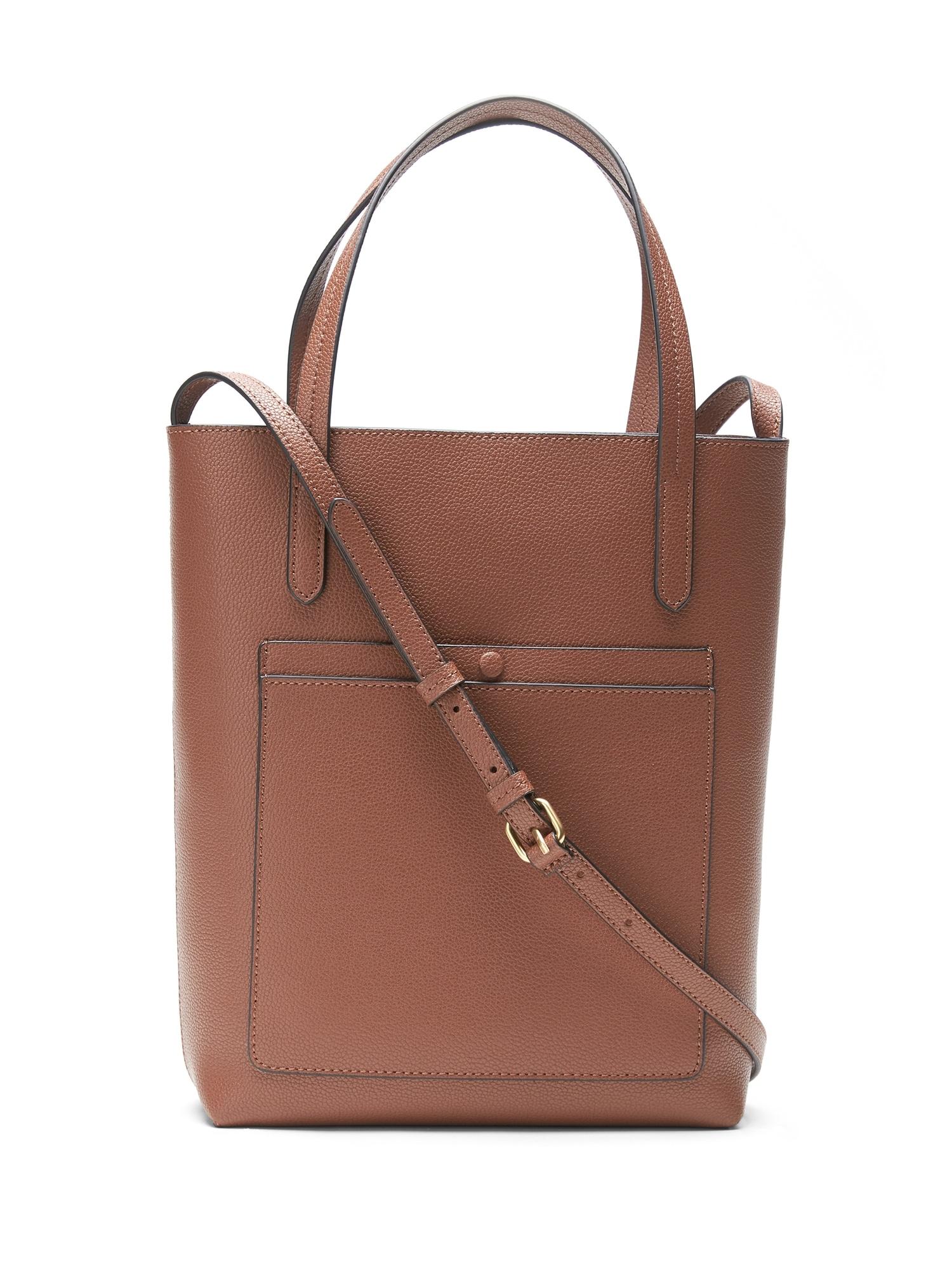 banana republic leather tote
