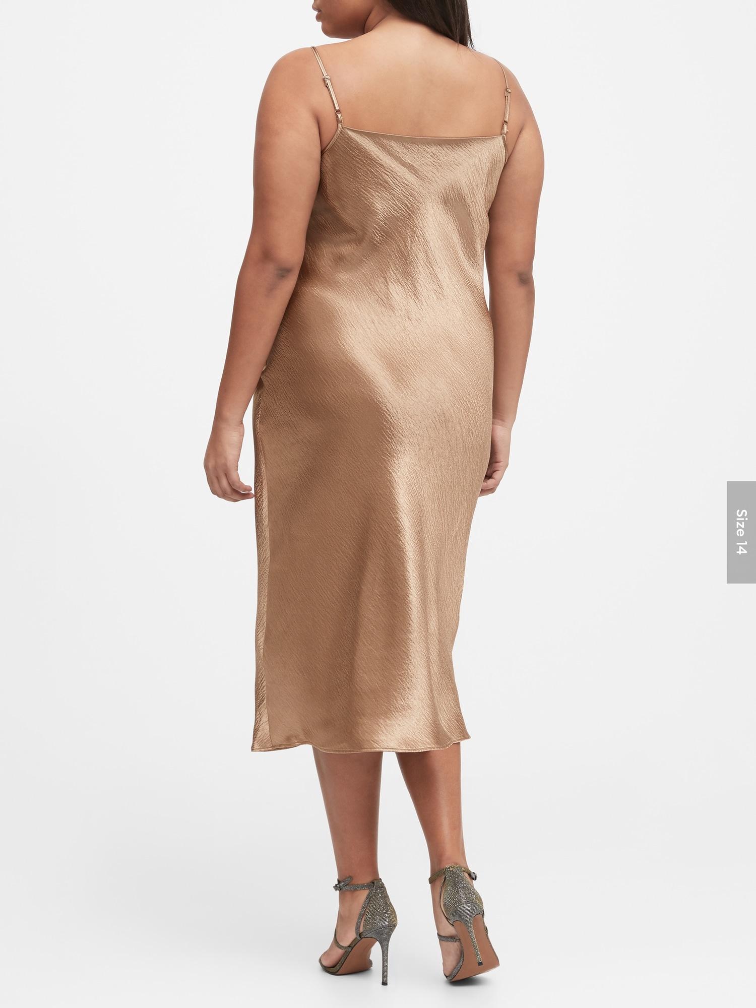 satin slip dress banana republic