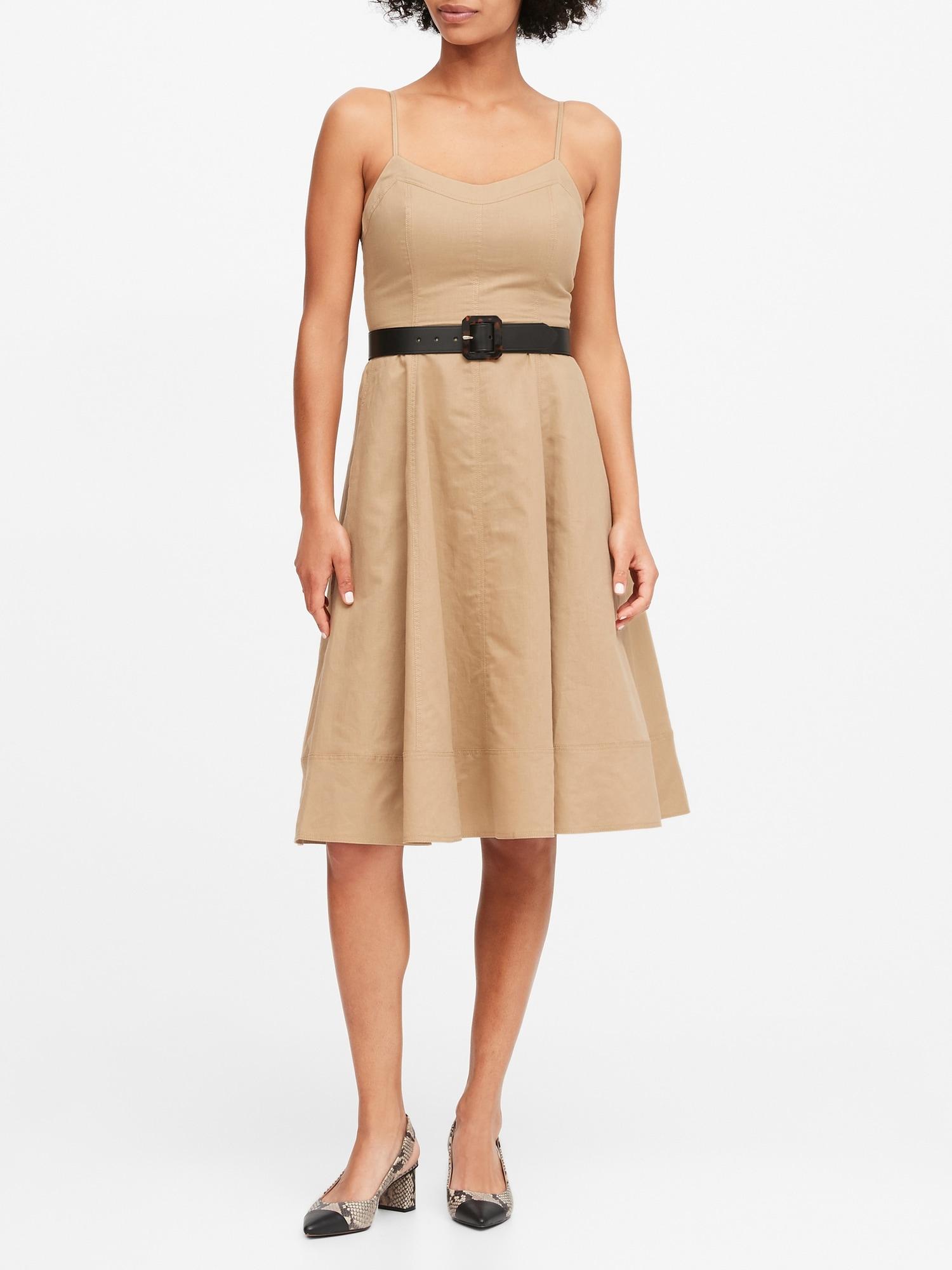banana republic linen shirt dress