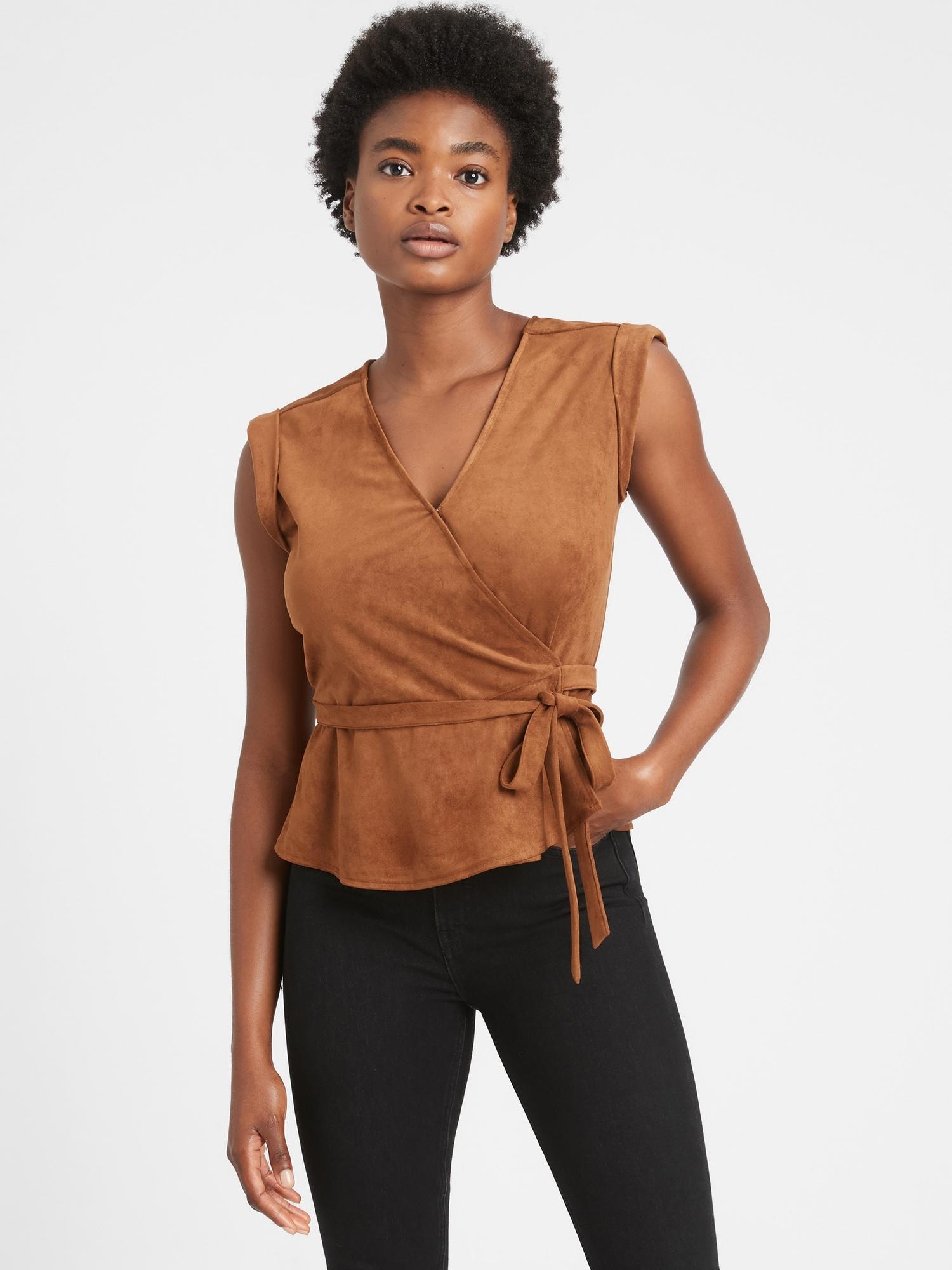 banana republic vegan suede skirt