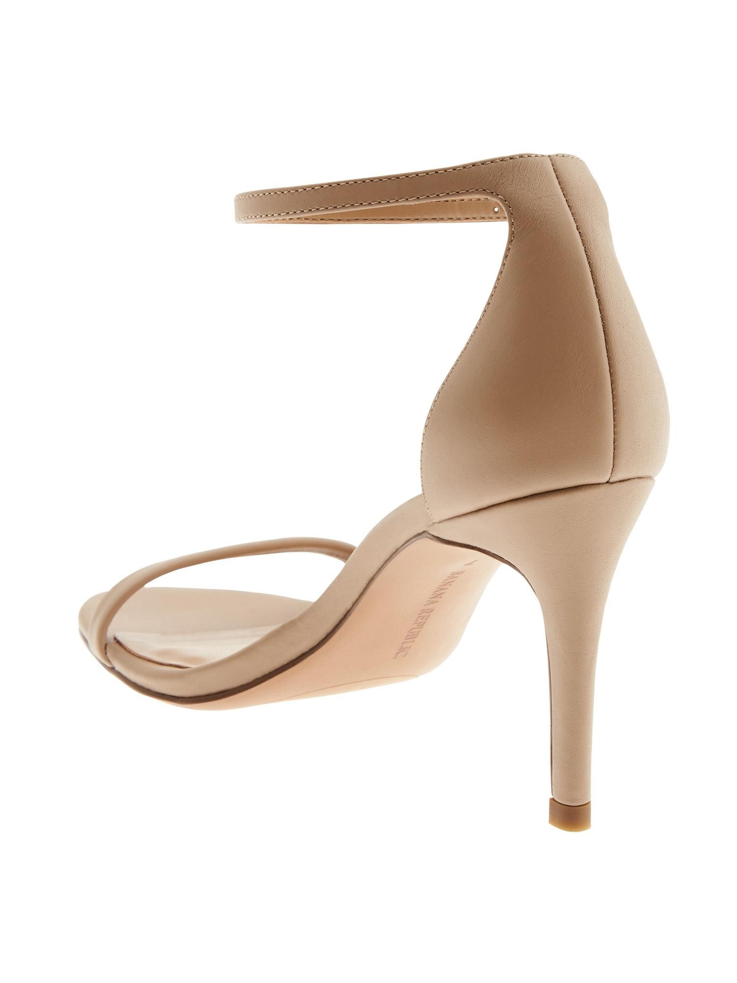 Banana Republic Leather Bare High Heel Sandal in Beige Leather (Natural) -  Lyst