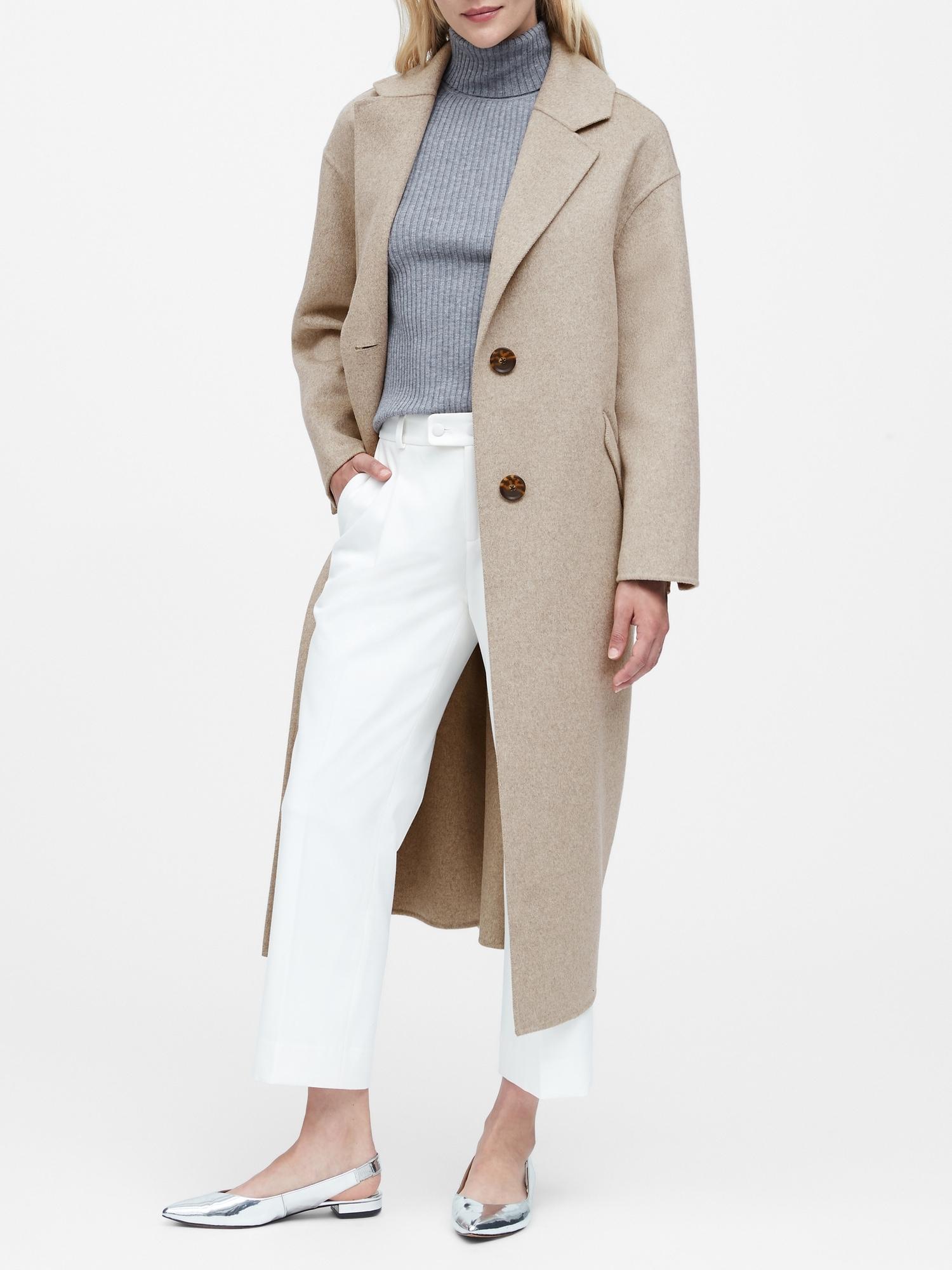 double faced wrap coat banana republic