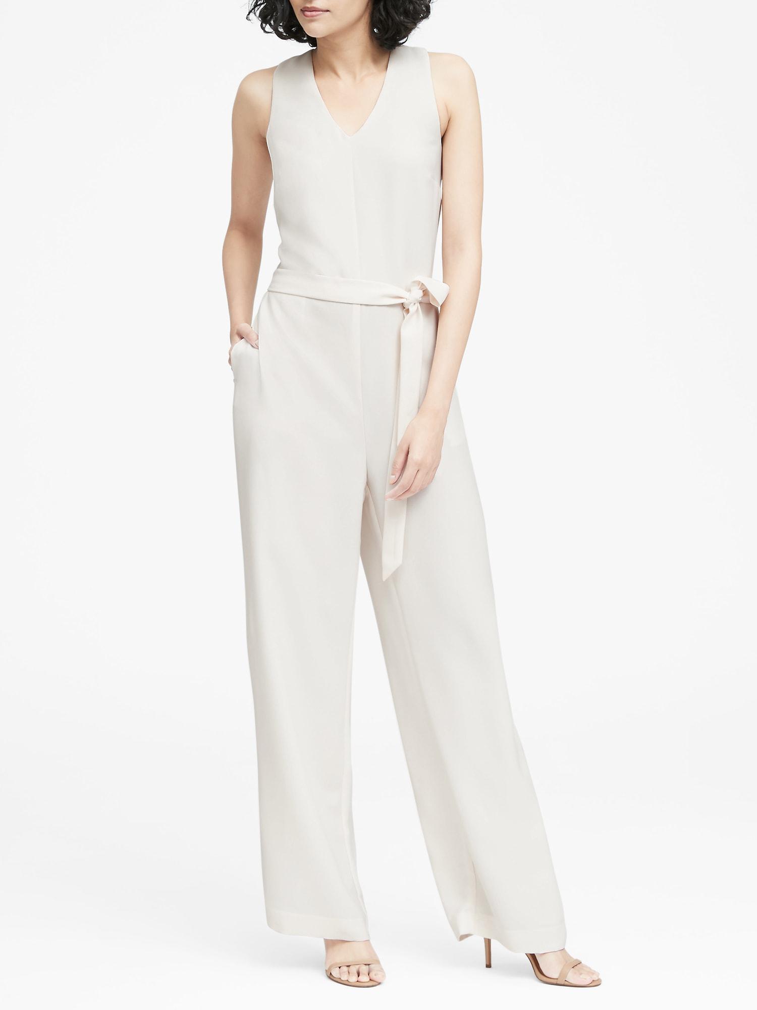 banana republic tie waist jumpsuit