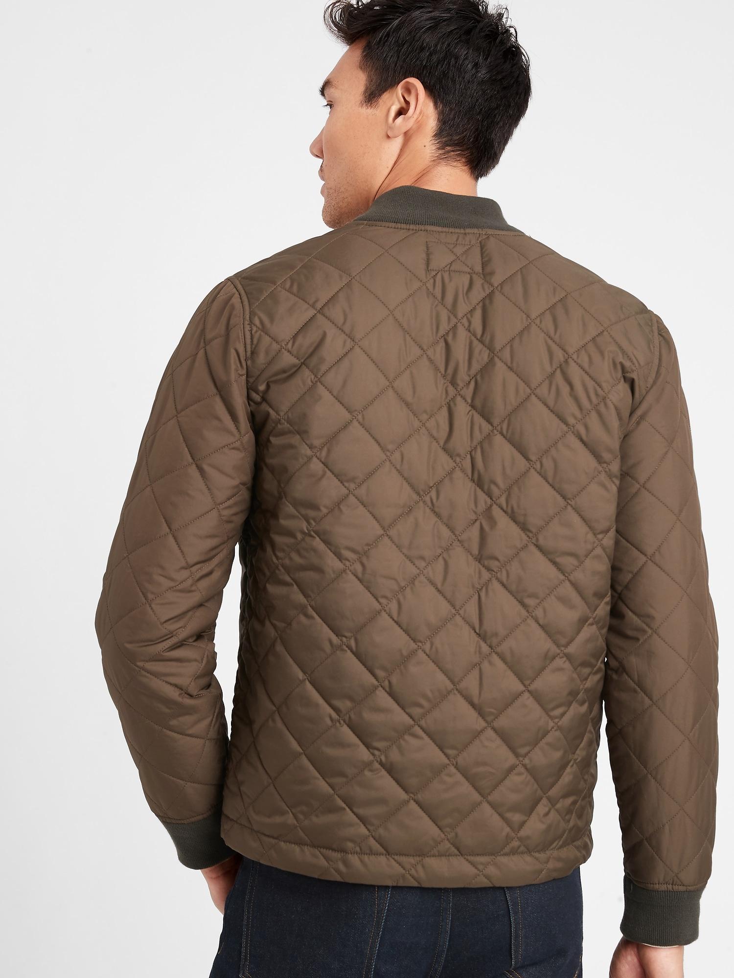 Banana Republic Synthetic Water-resistant Quilted Bomber Jacket for Men ...