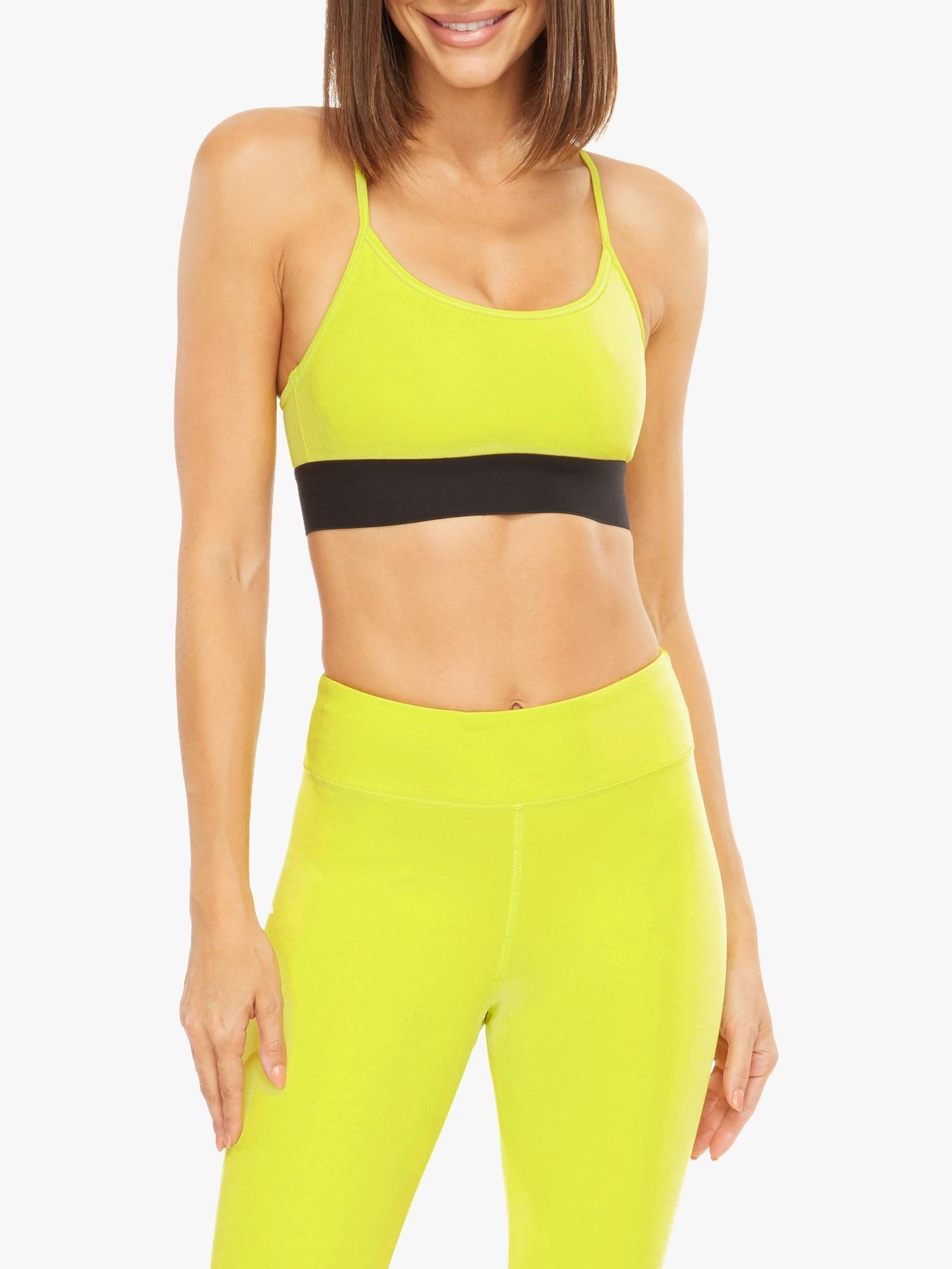 yellow sports bra