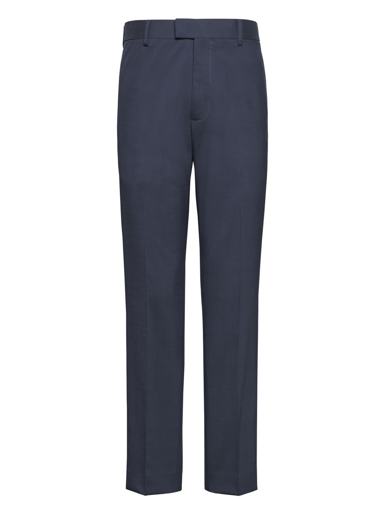 Banana Republic Athletic Tapered Performance Stretch Wool Pant in Navy ...