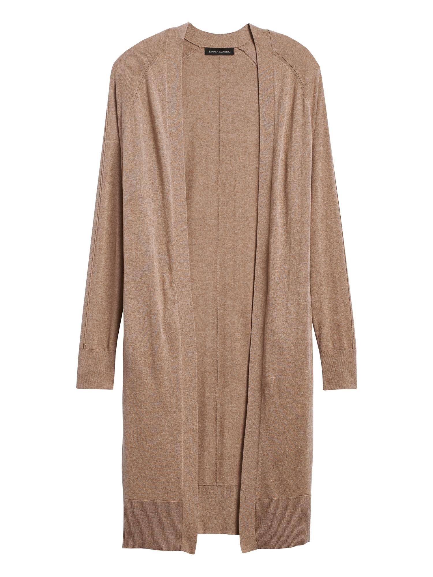 silk duster cardigan