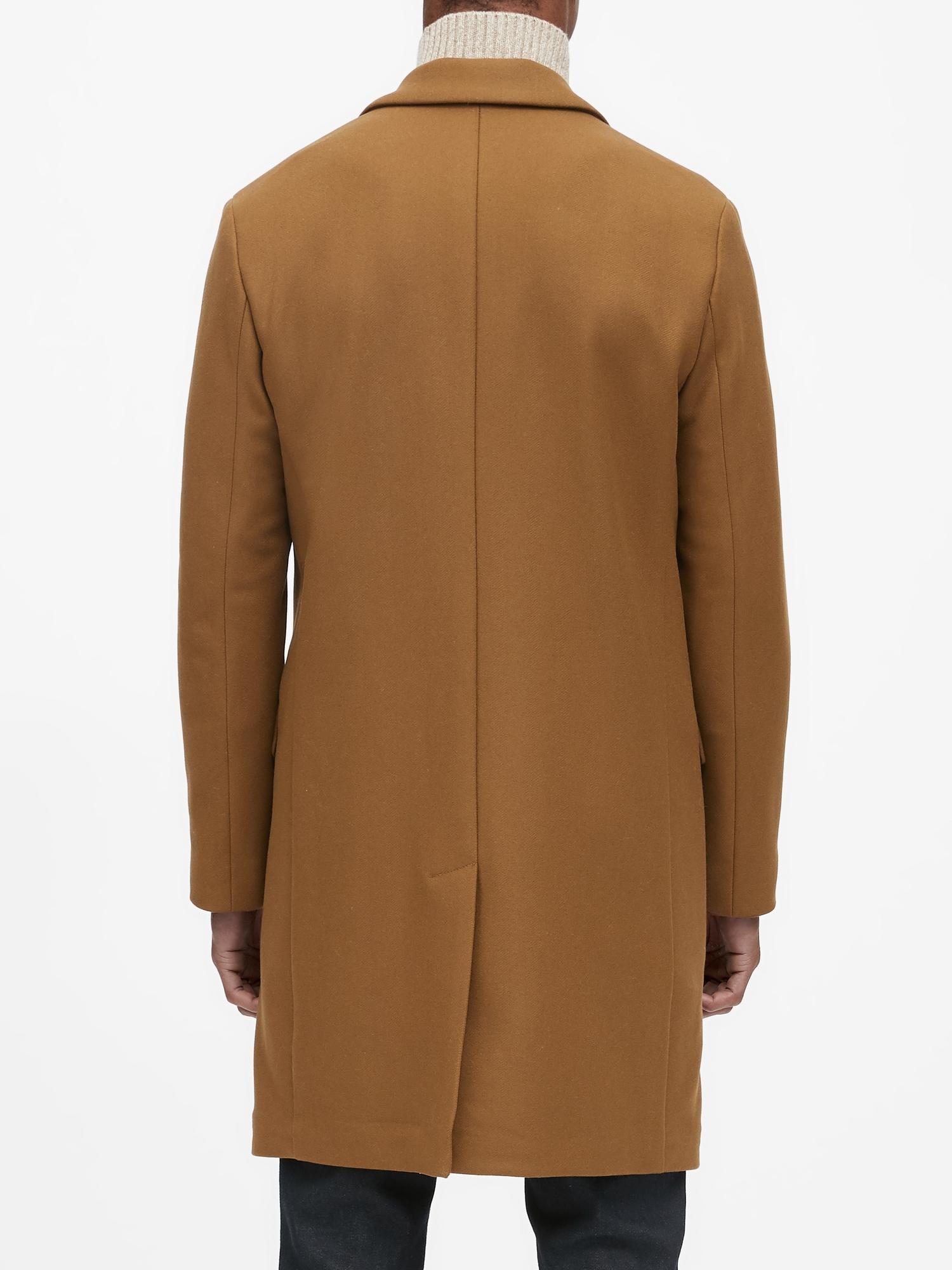 banana republic camel topcoat