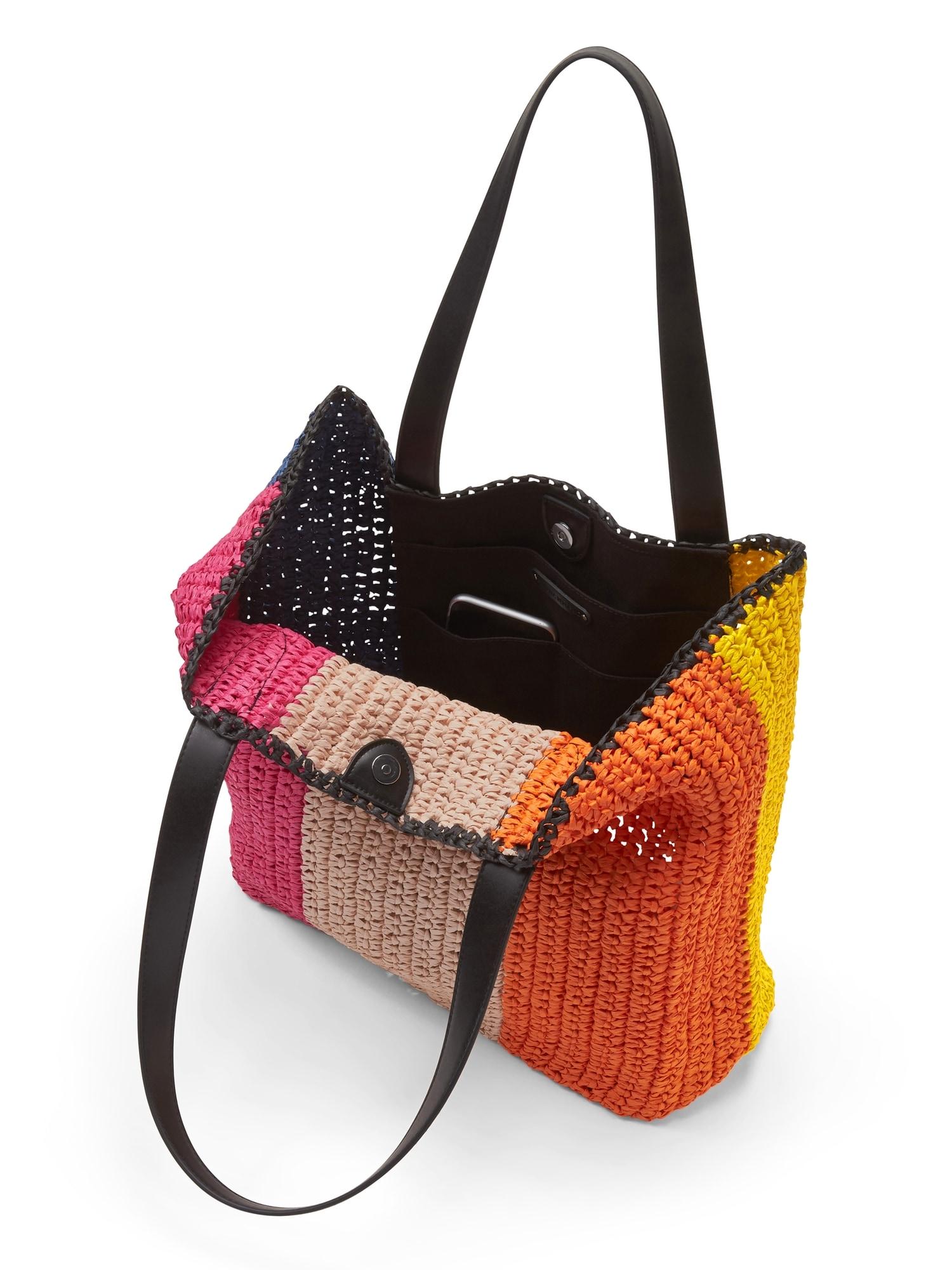 Banana Republic Straw Beach Tote Bag IUCN Water