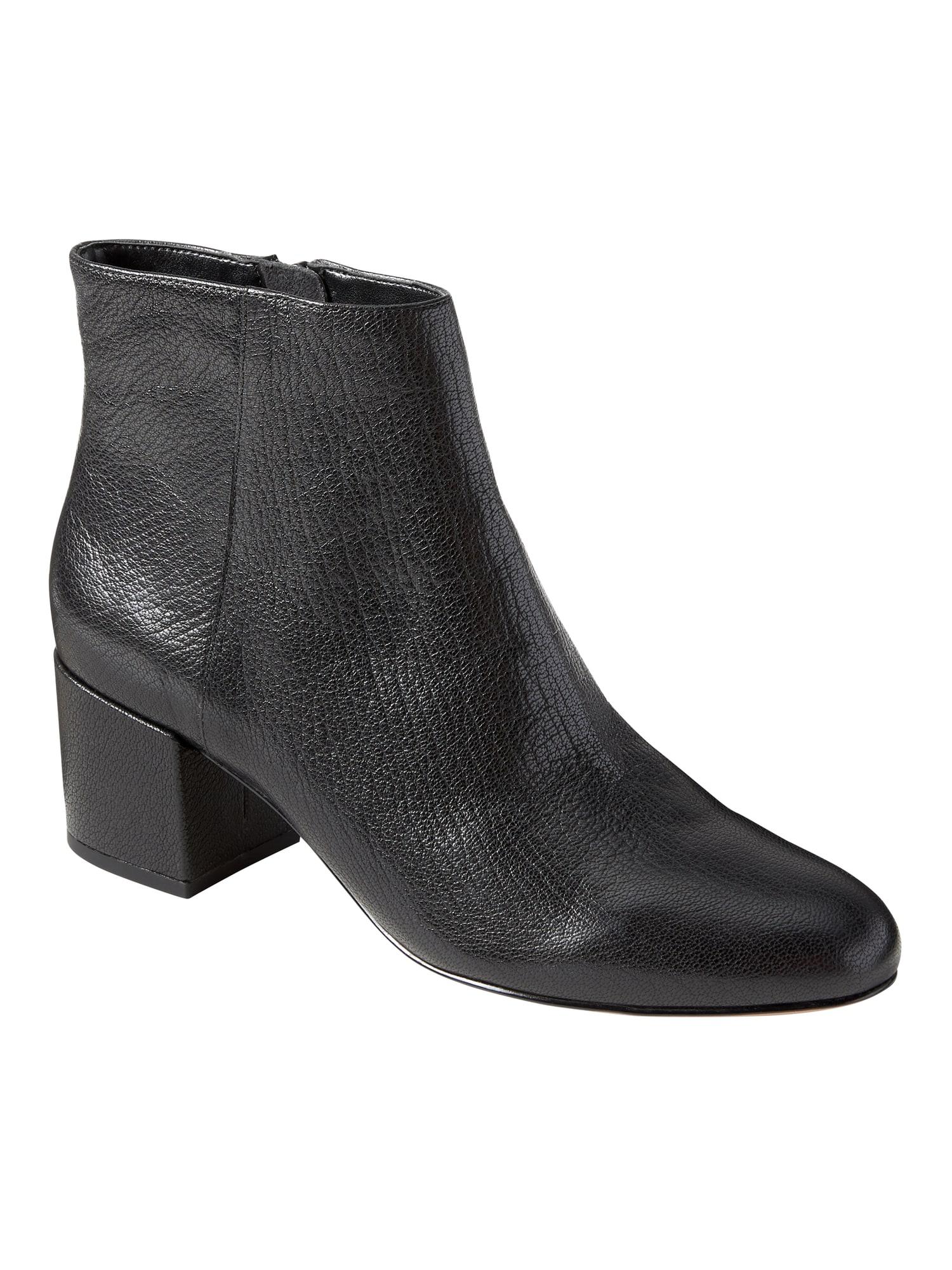 banana republic low block heel bootie