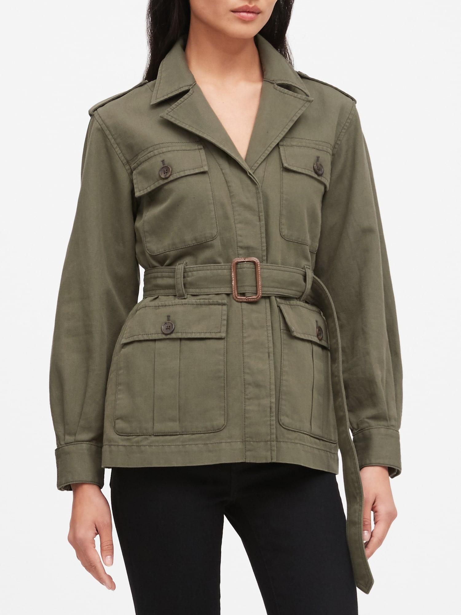 linen safari jacket womens