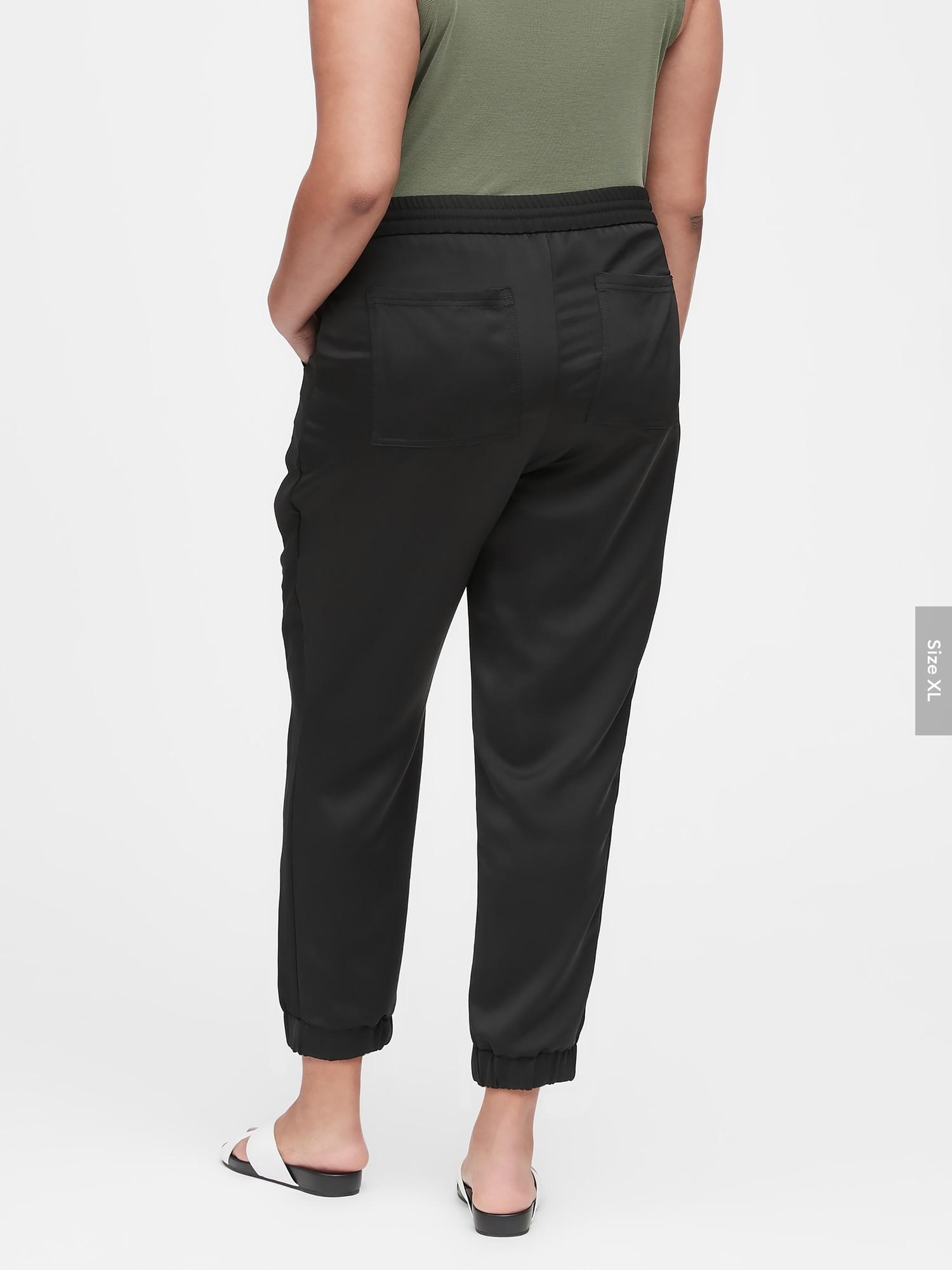 Banana Republic Satin Jogger Pant in Black - Save 46% - Lyst