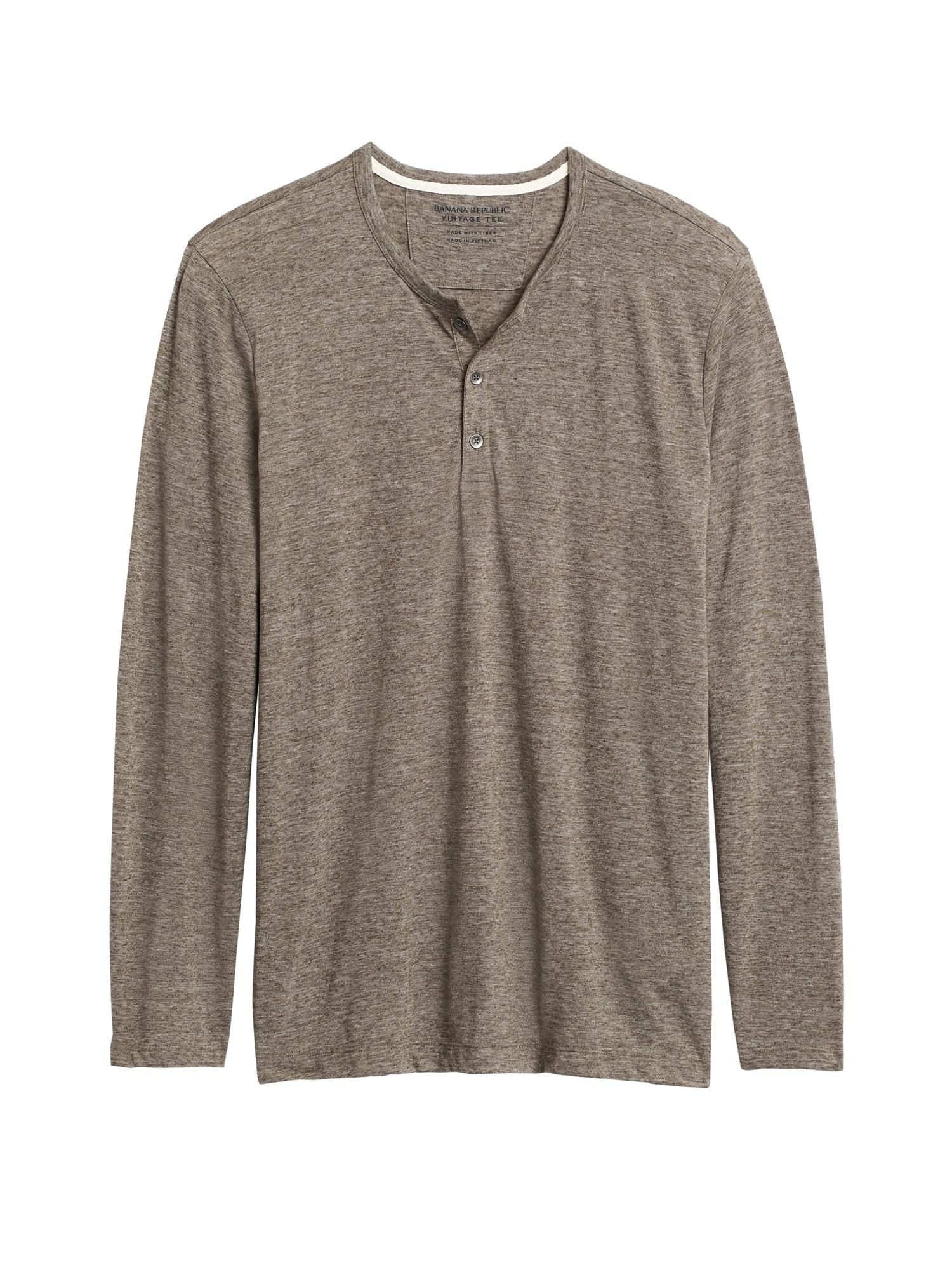 banana republic mens henley shirts