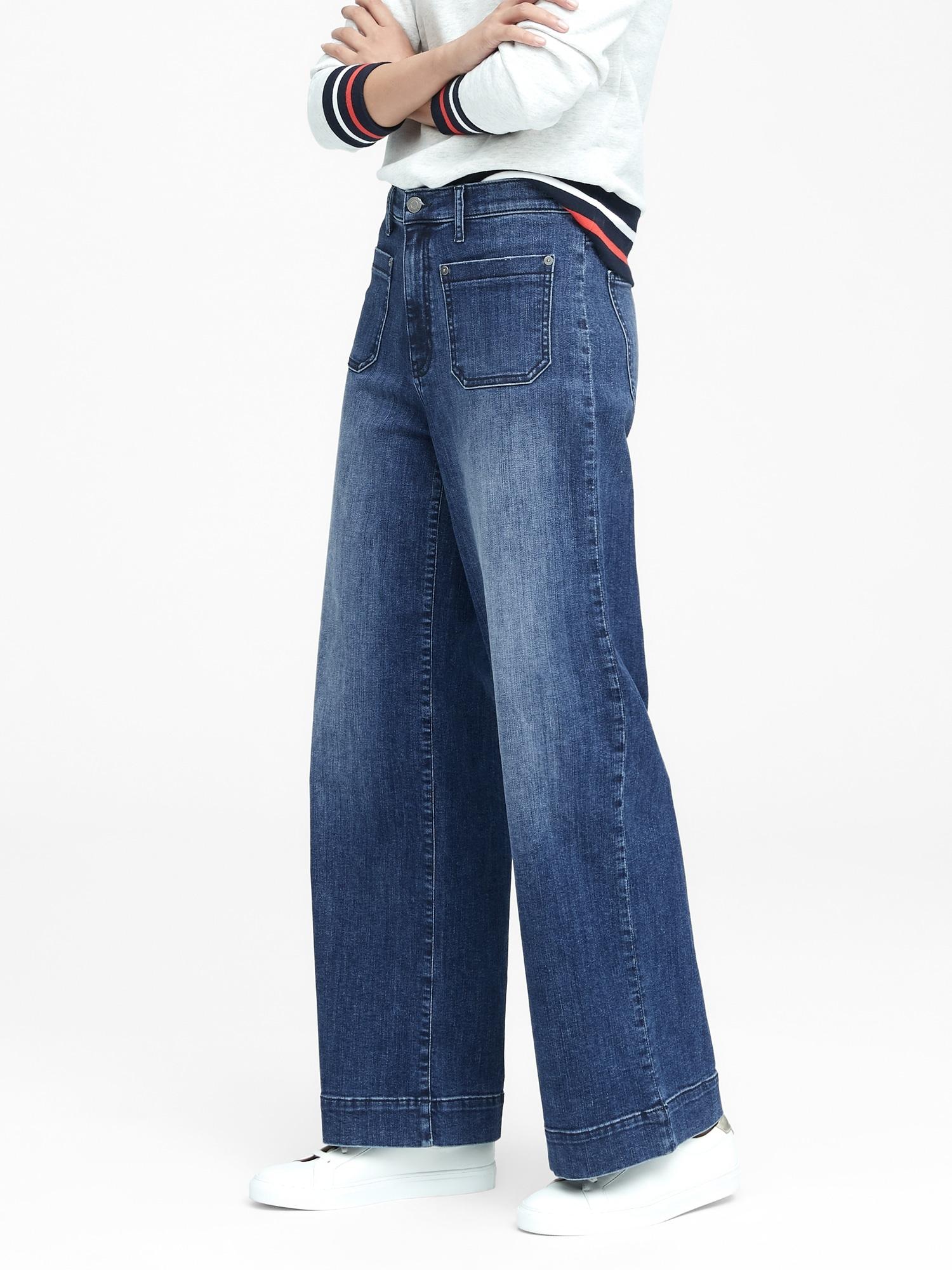 banana republic wide leg jeans