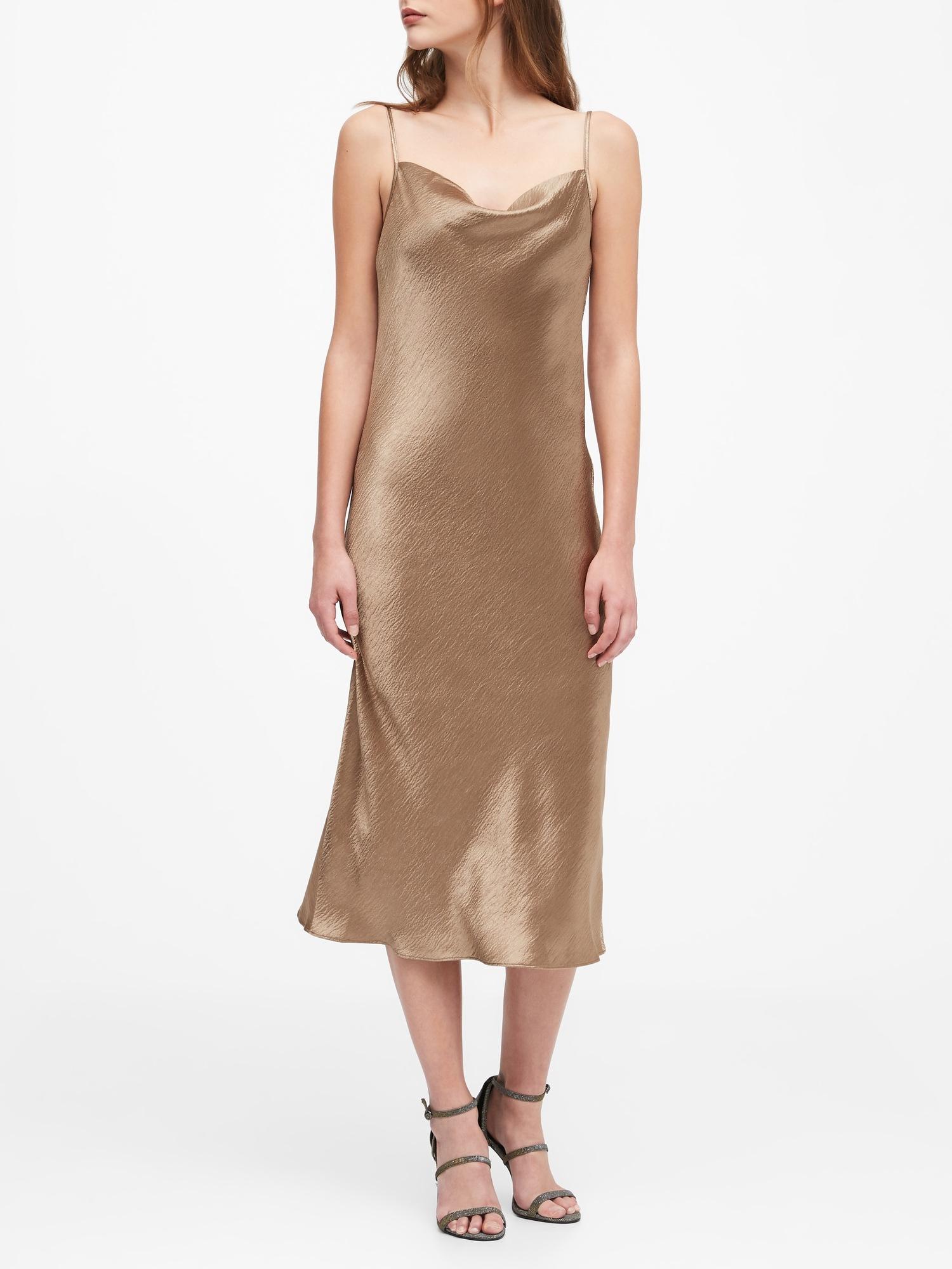 satin slip dress banana republic