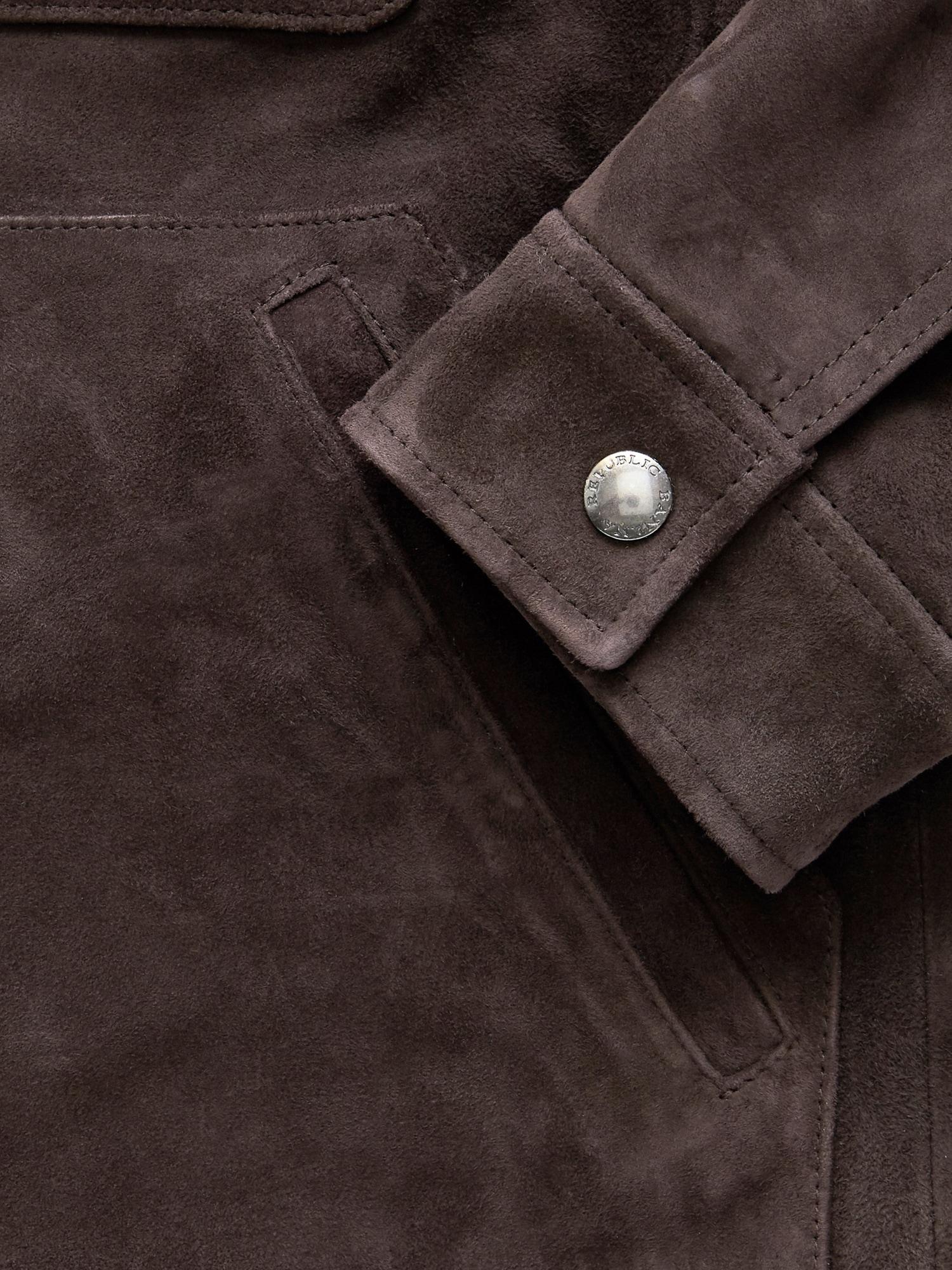 banana republic suede trucker jacket