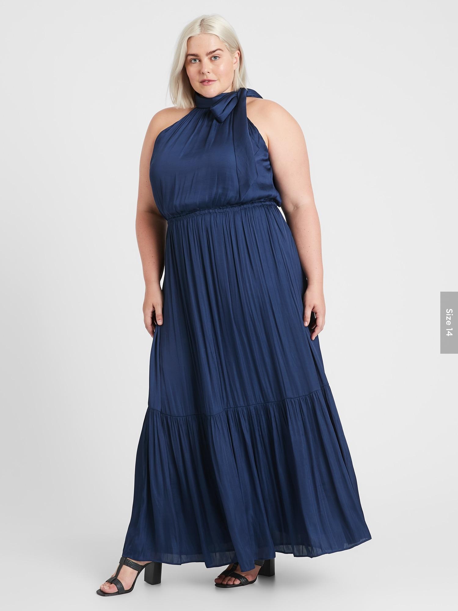 felda tie neck maxi dress