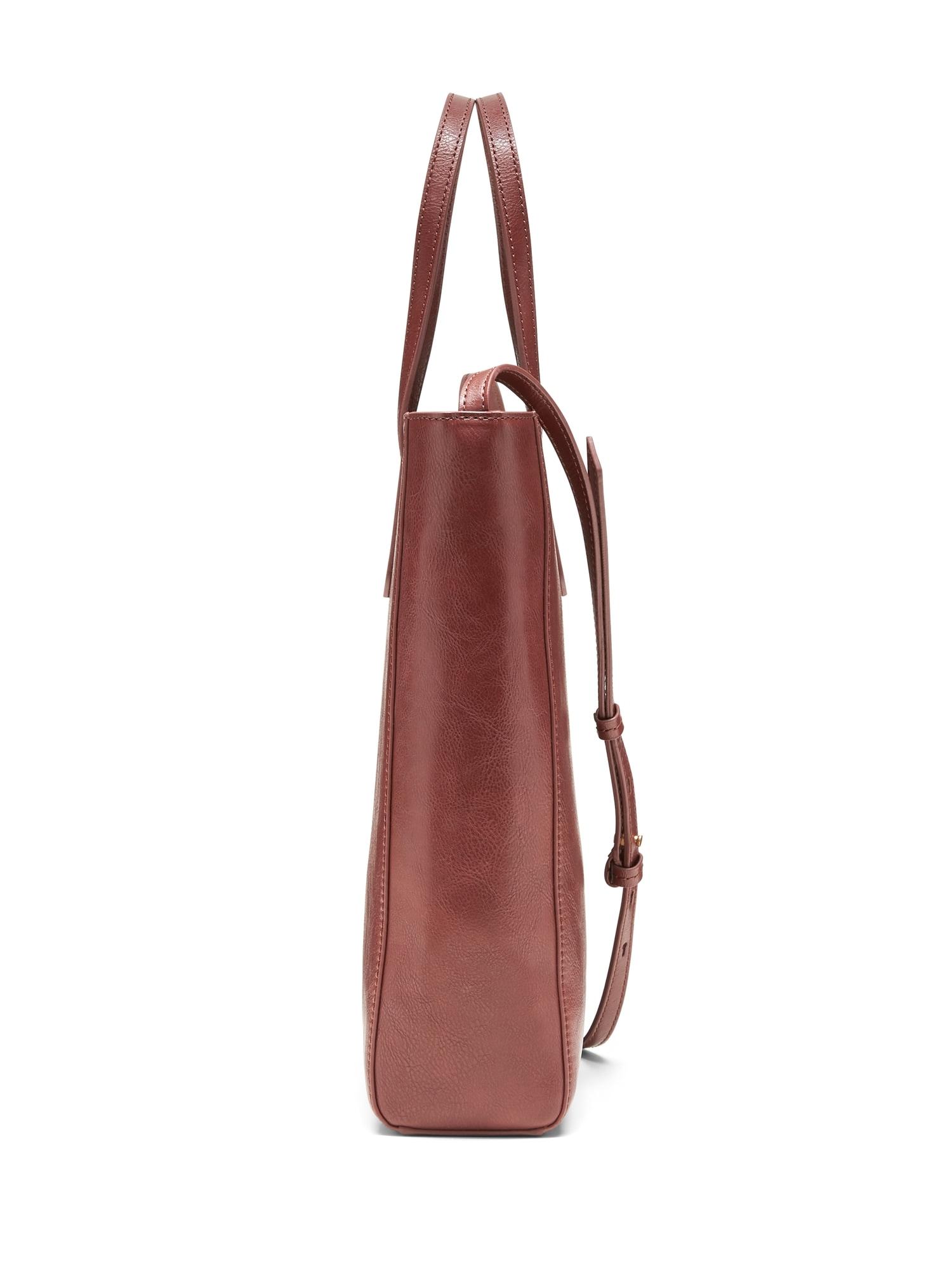 vegan leather mini tote