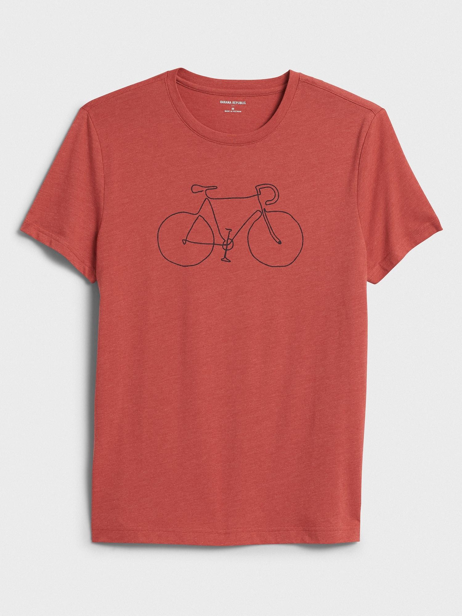 Bike Graphic T-shirt in Red for Men 