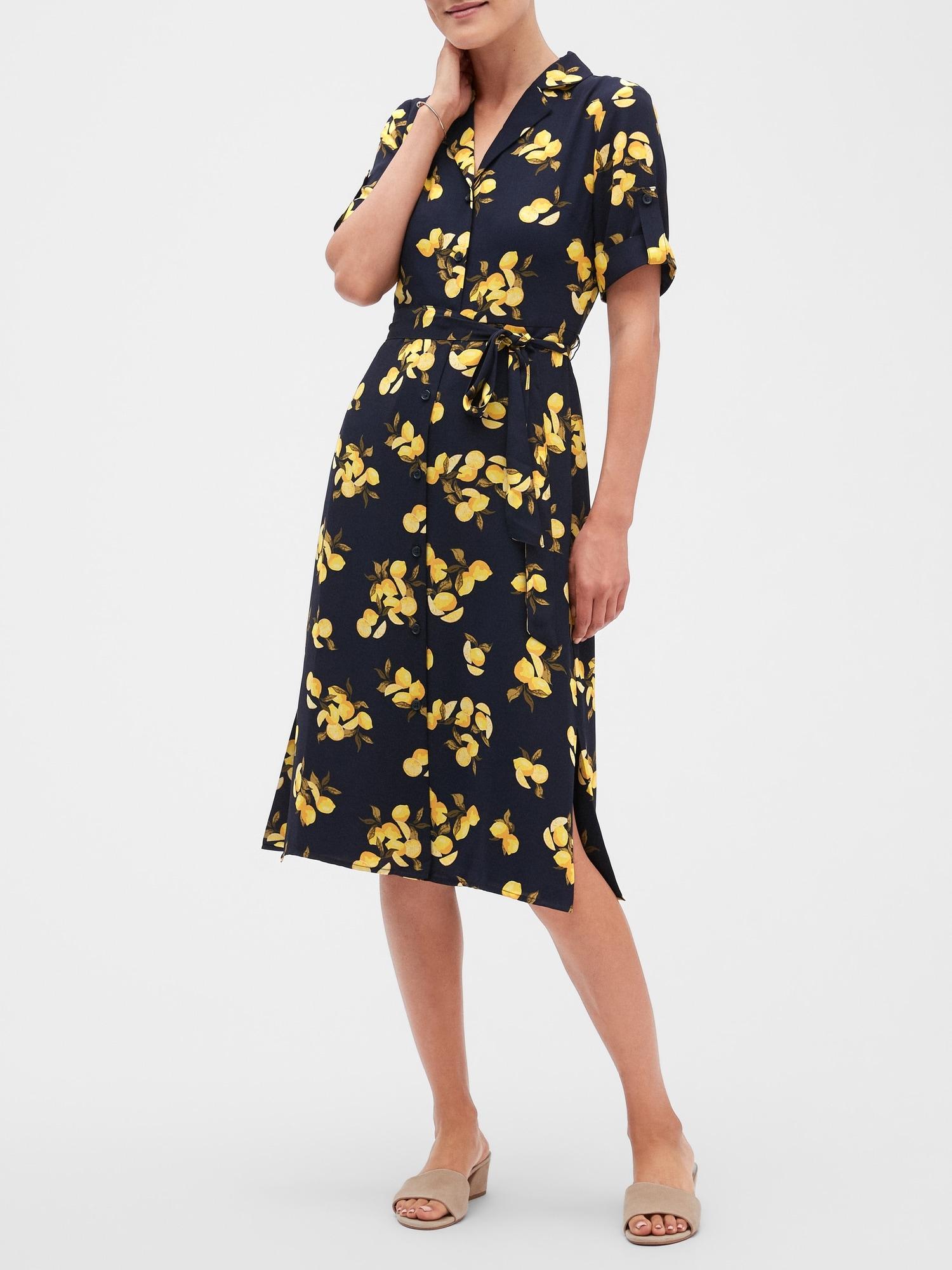 banana republic lemon dress