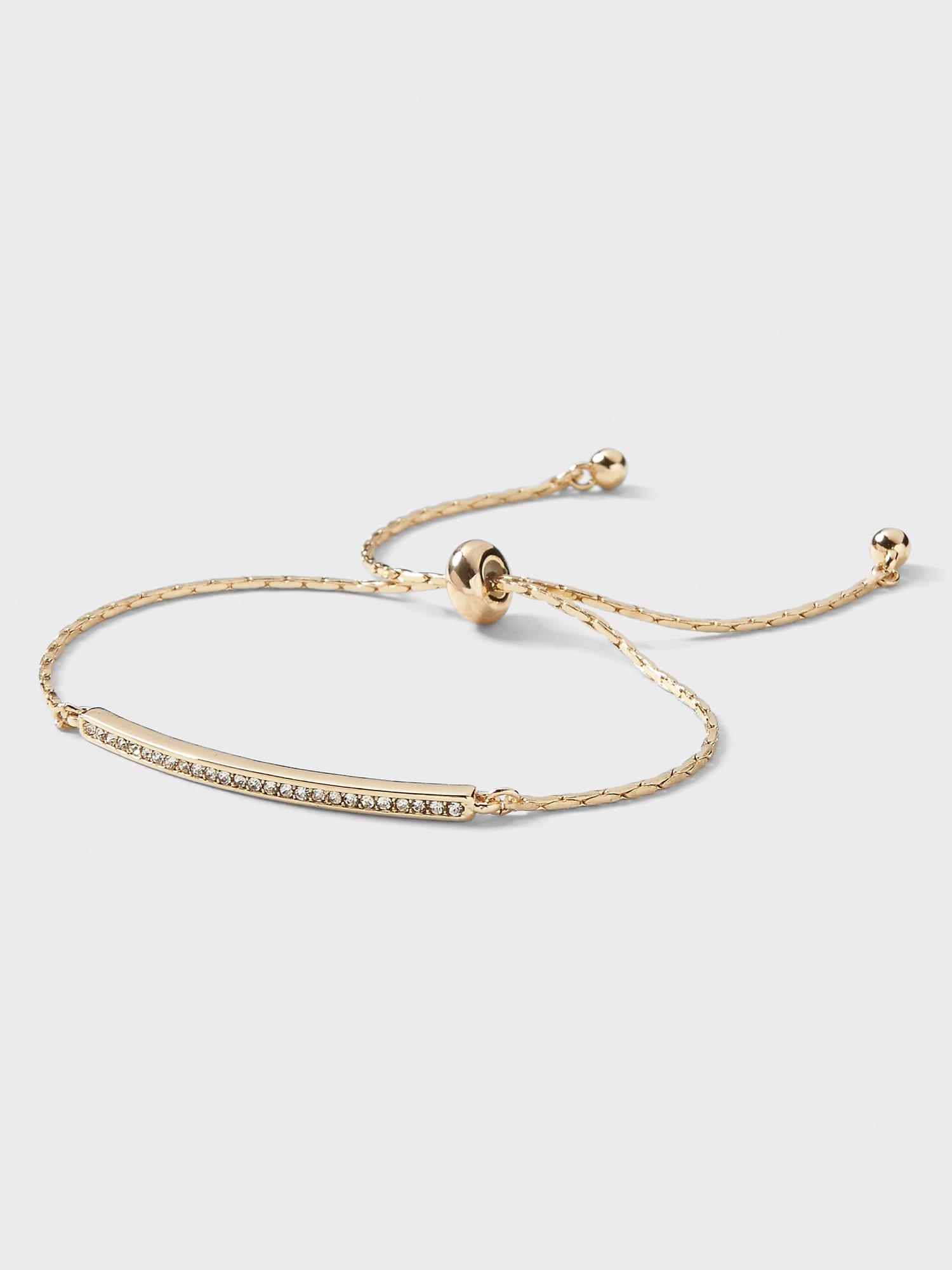 Banana Republic Factory Delicate Pave Bar Pull Through Bracelet In Delicate Pave Bar Pull Through Bracelet