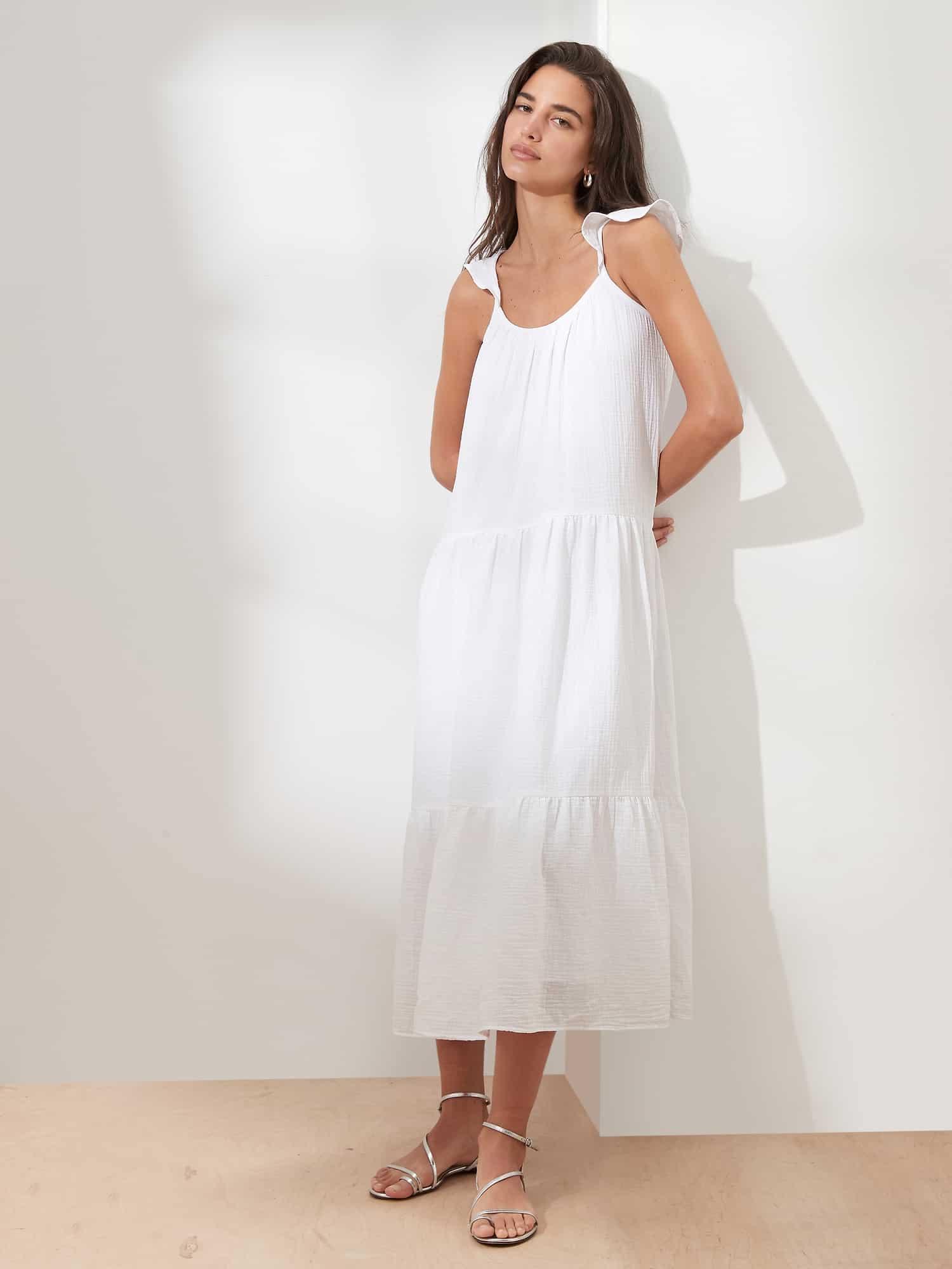 Banana republic factory white dress Clearance