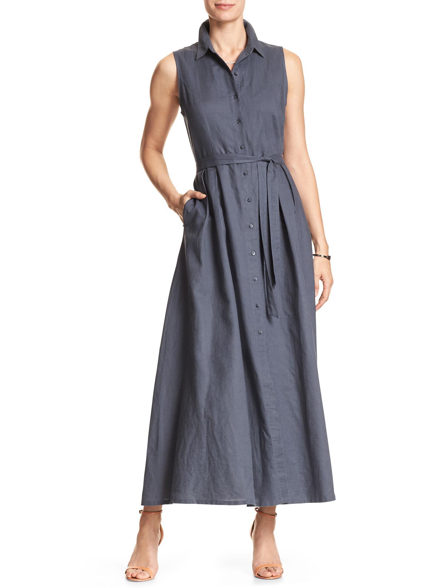 banana republic linen maxi dresses