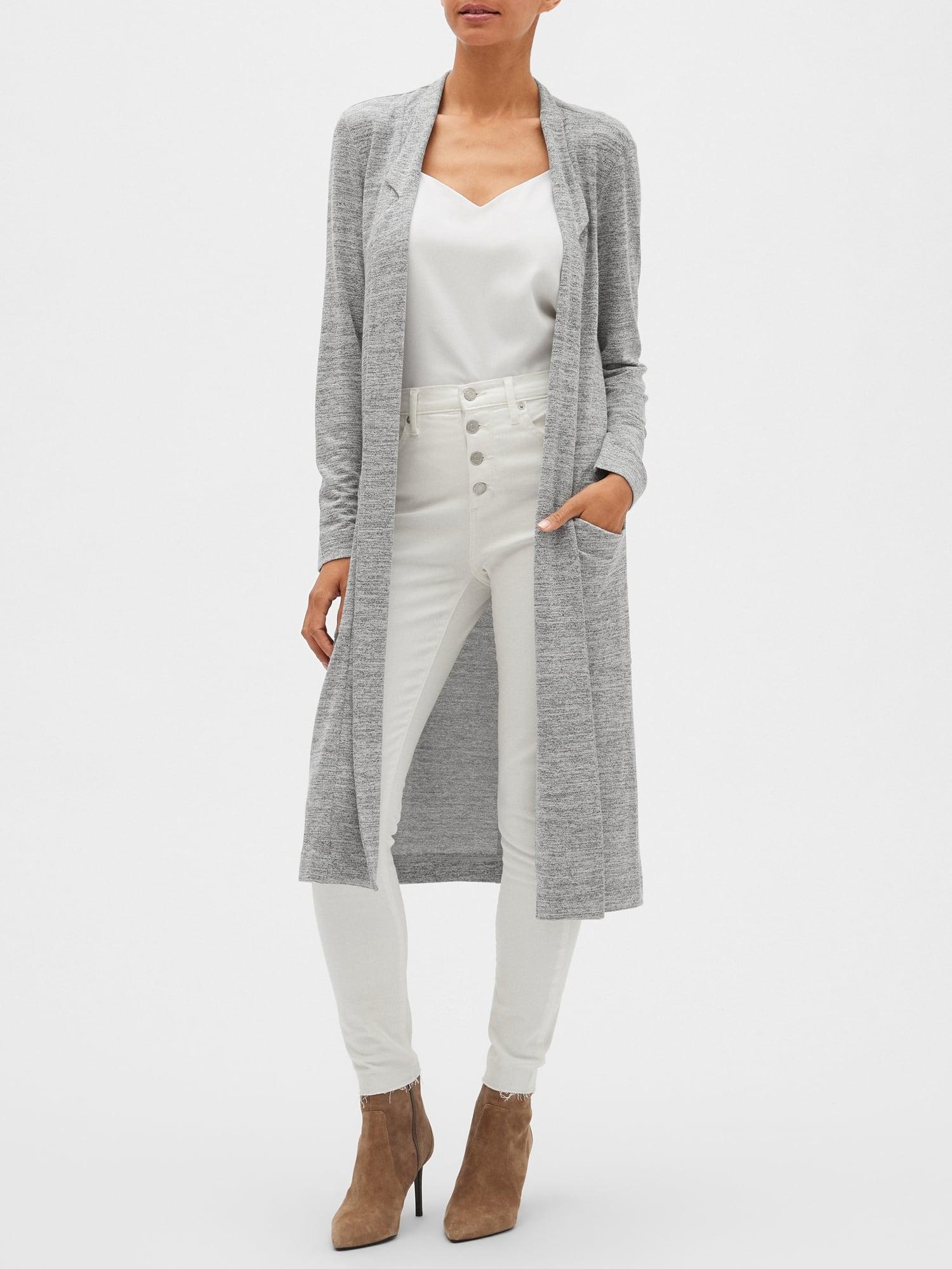 grey duster cardigan
