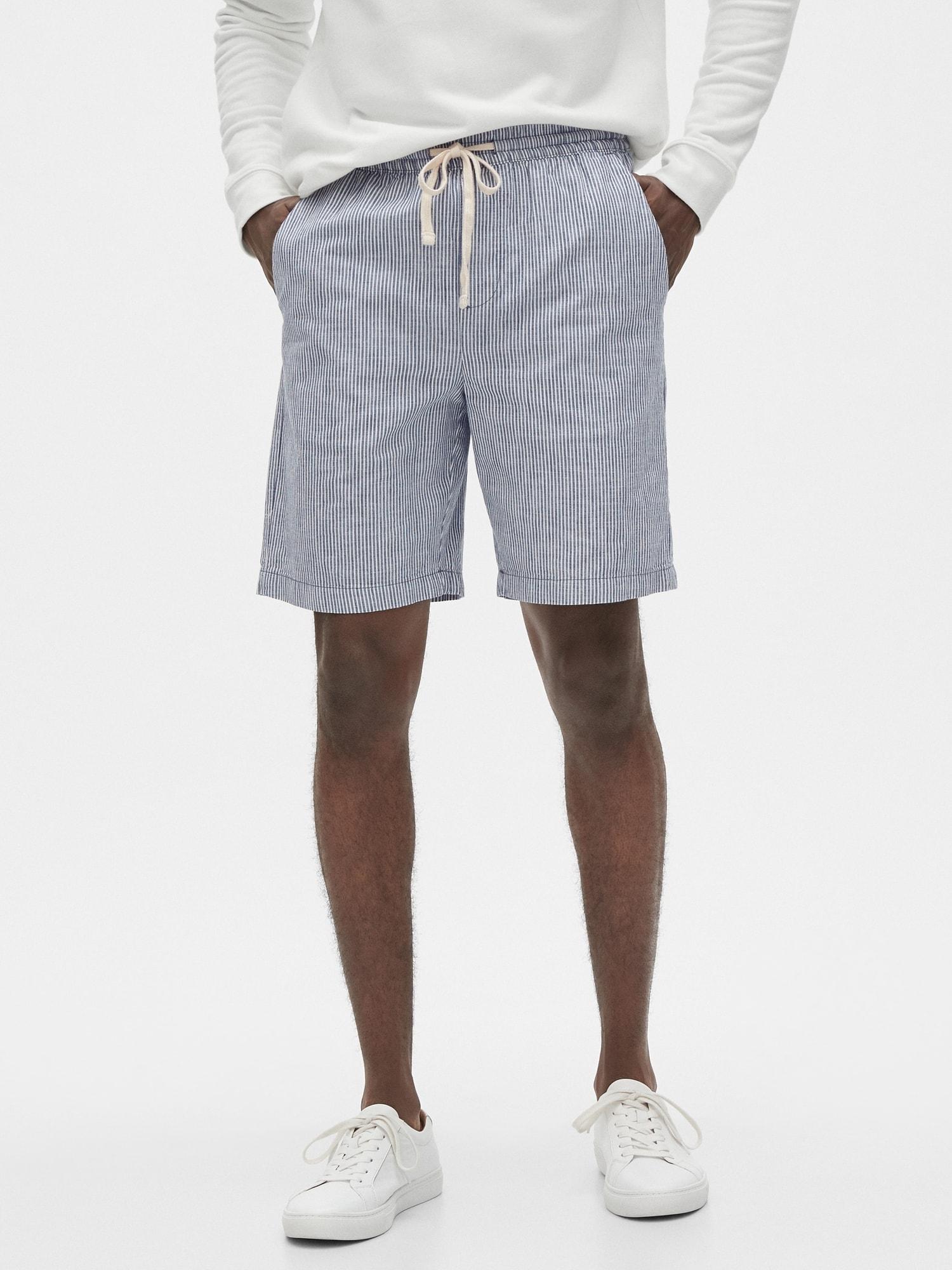 Striped Deck Shorts in Blue 