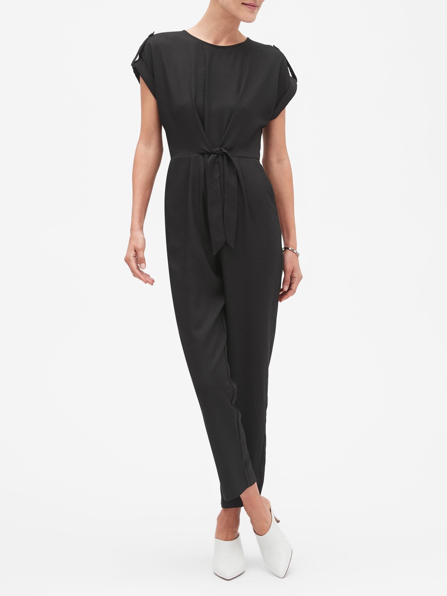 banana republic factory black jumpsuit