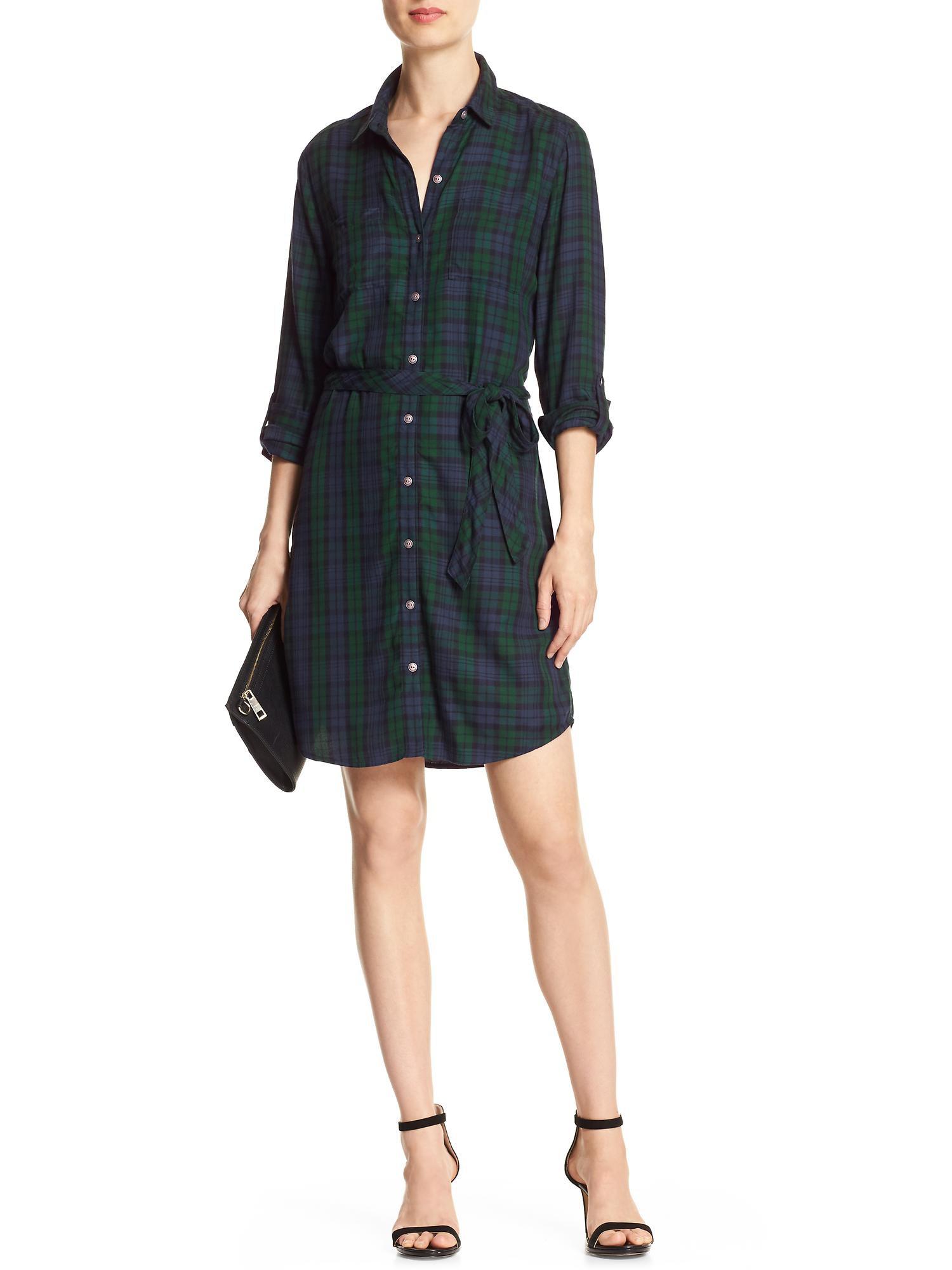 flannel shirtdress