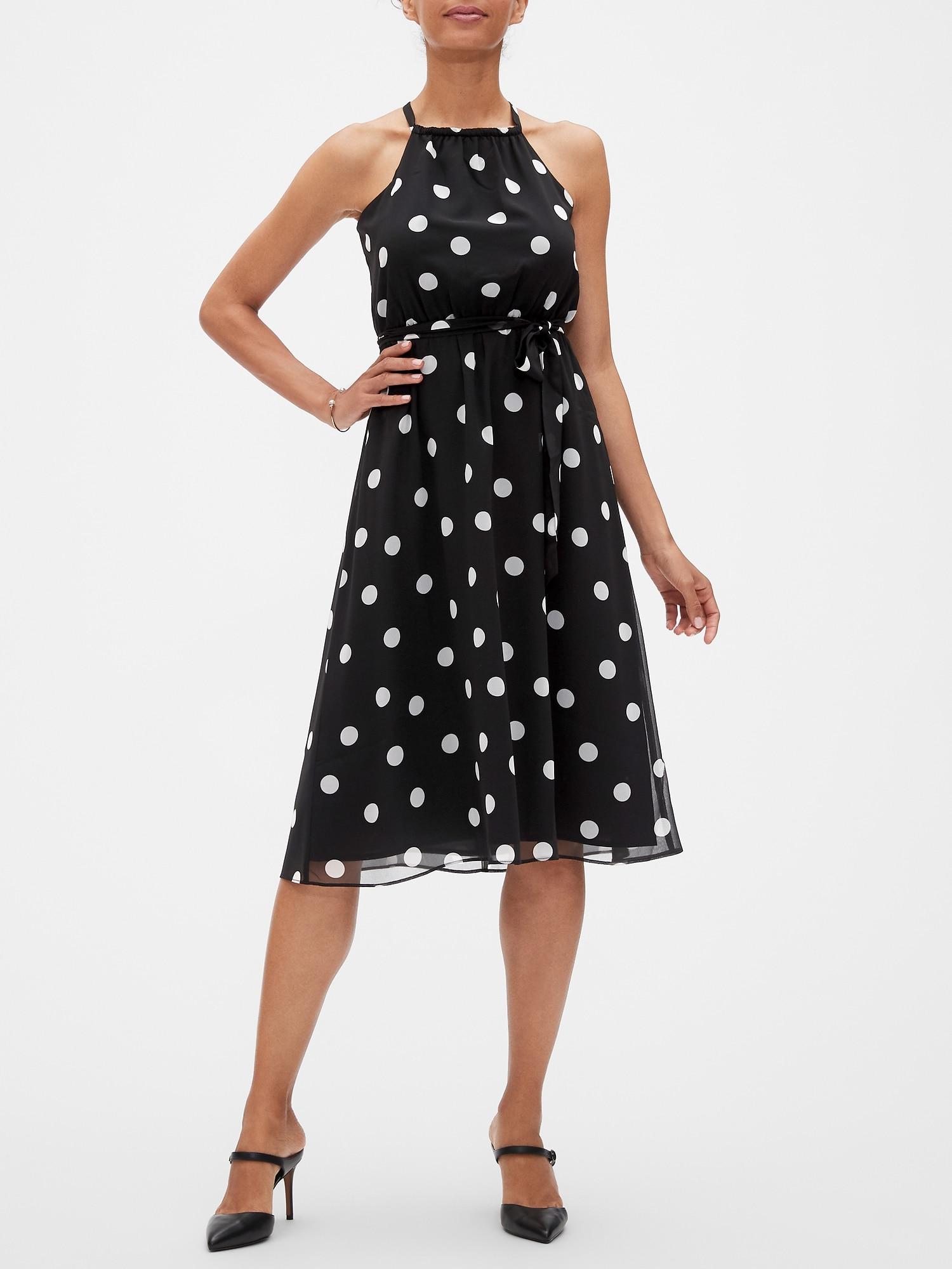 banana republic polka dot dress